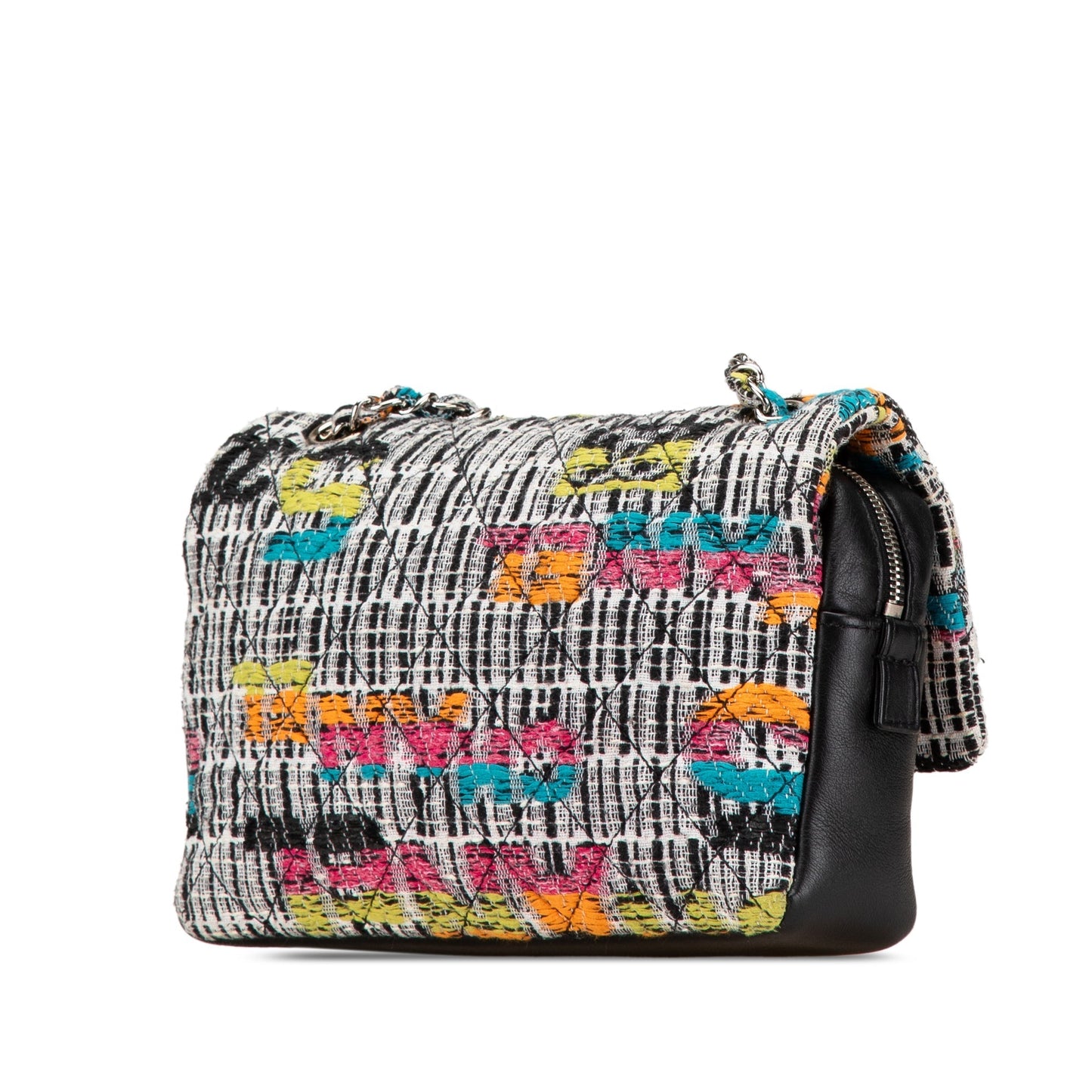 Gray Chanel Tweed Easy Fantasy Flap Shoulder Bag