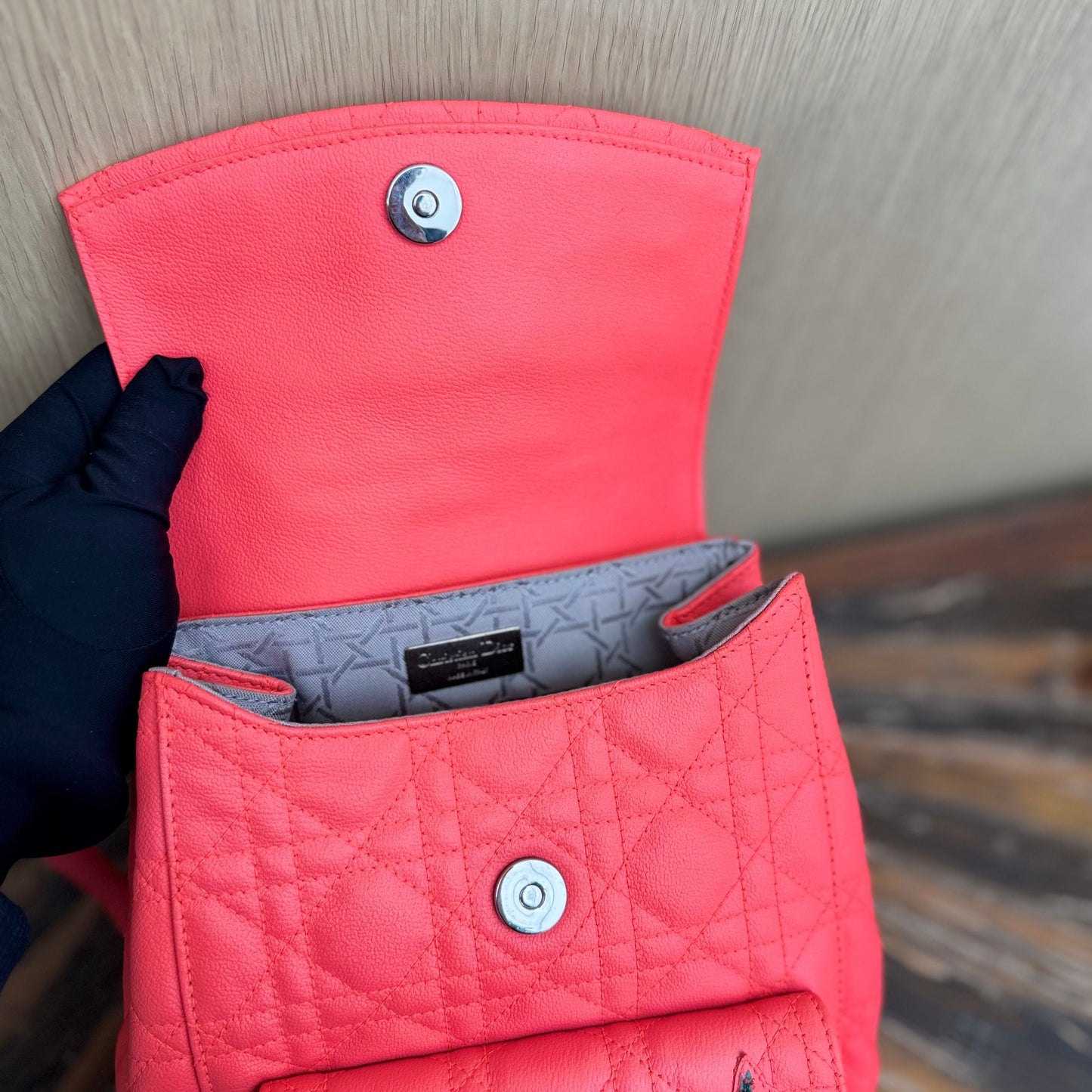 Diortravel leather backpack Dior Red in Leather 3293