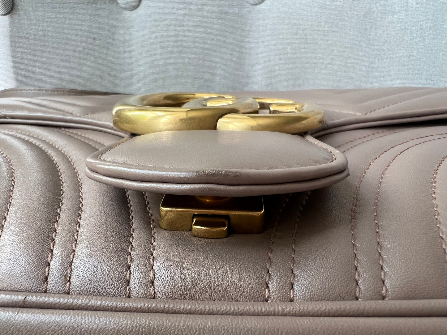 Gucci GG Dusty Pink Marmont Medium Shoulder Bag