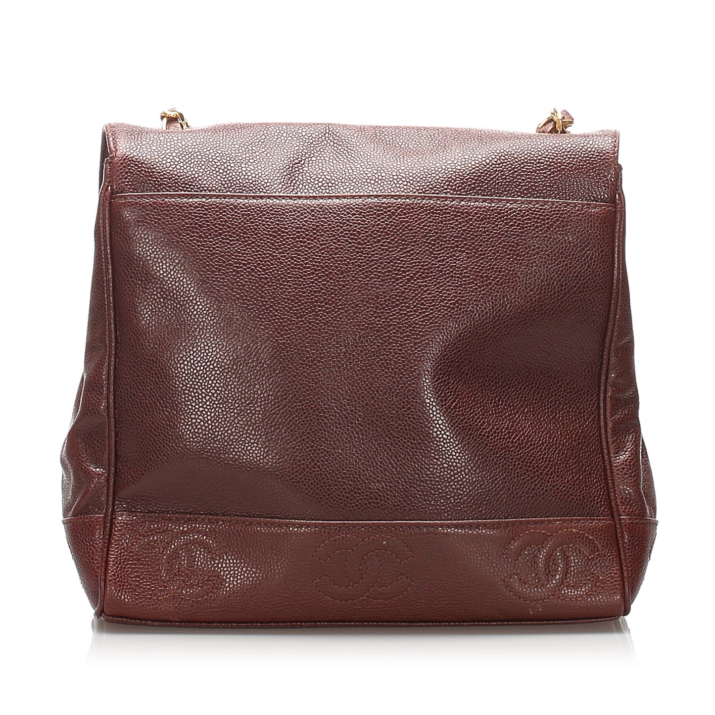 Chanel Caviar Leather Shoulder Bag Red