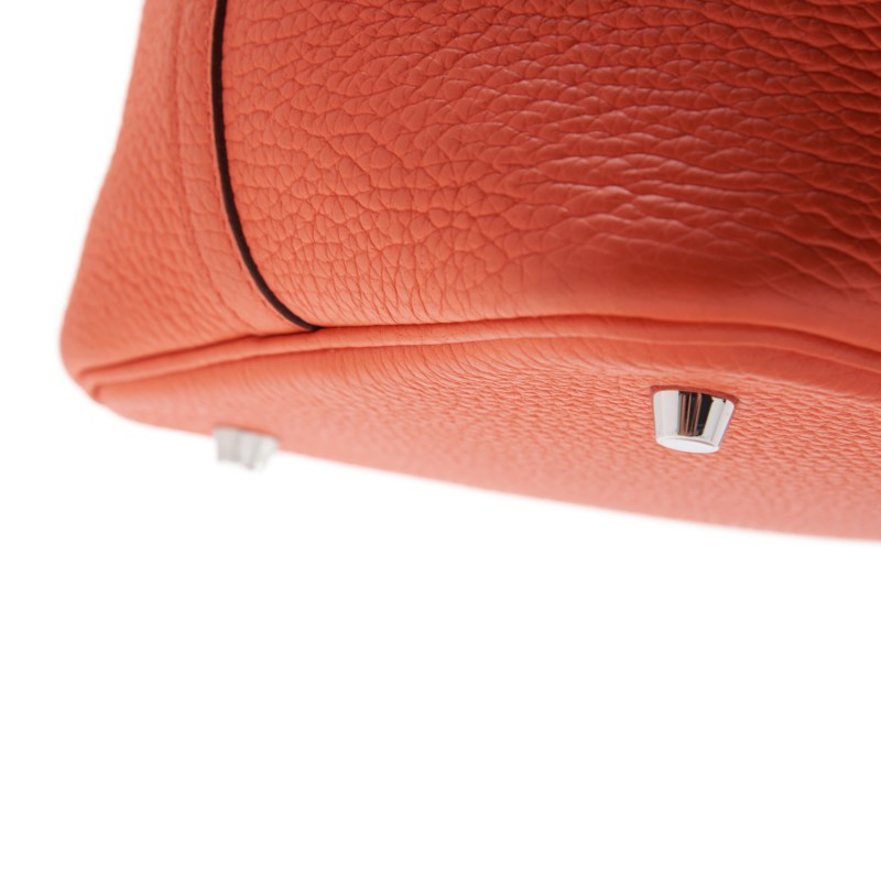 HERMES Picotin Lock MM Handbag Clemence Orange Poppy Orange Poppy Handbag Handbag Lady Back ( Delivery)