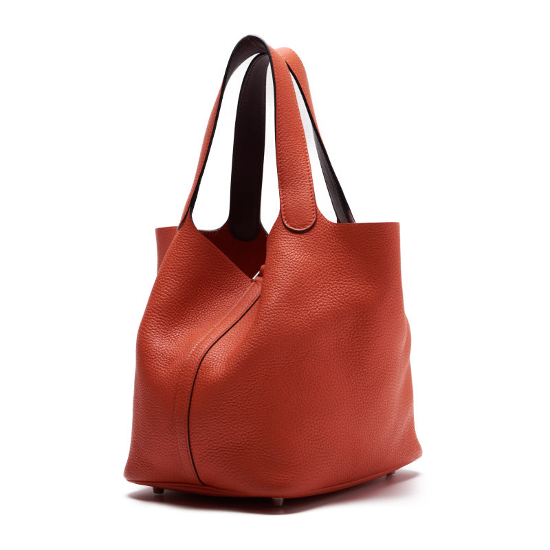HERMES Picotin Lock MM Handbag Clemence Orange Poppy Orange Poppy Handbag Handbag Lady Back ( Delivery)