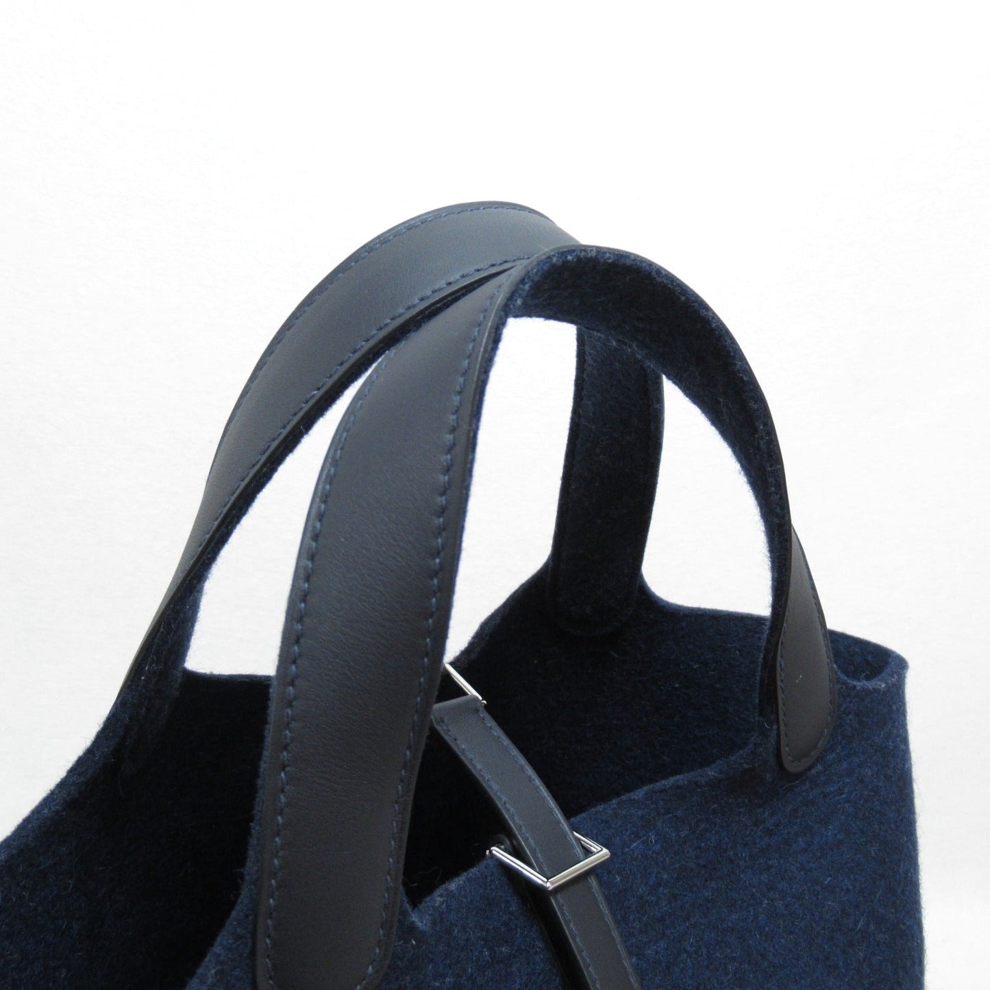 Hermes Picotin Lock Tote Bag Bag Leather Felt Navyes