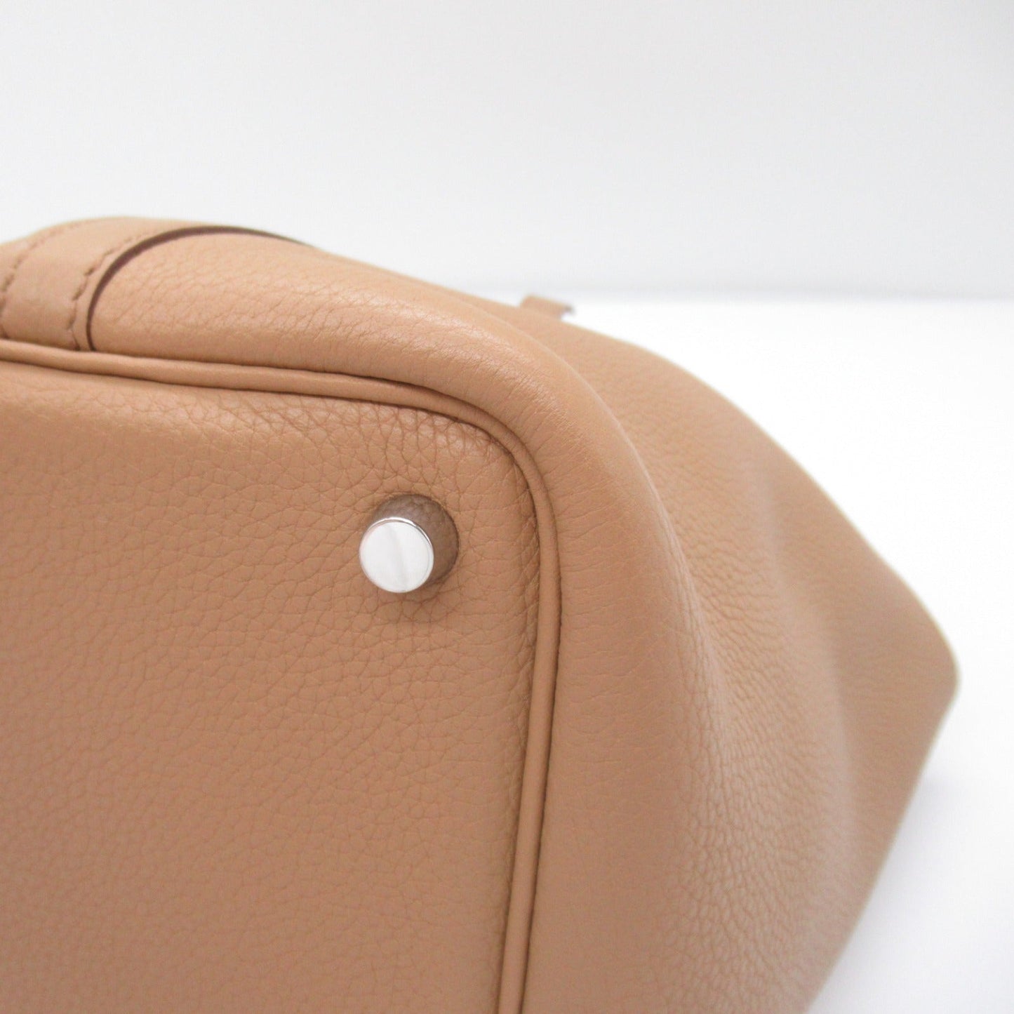 Hermes Picotin PM Biscuituit Handbag Bag Trio Clemence Brown