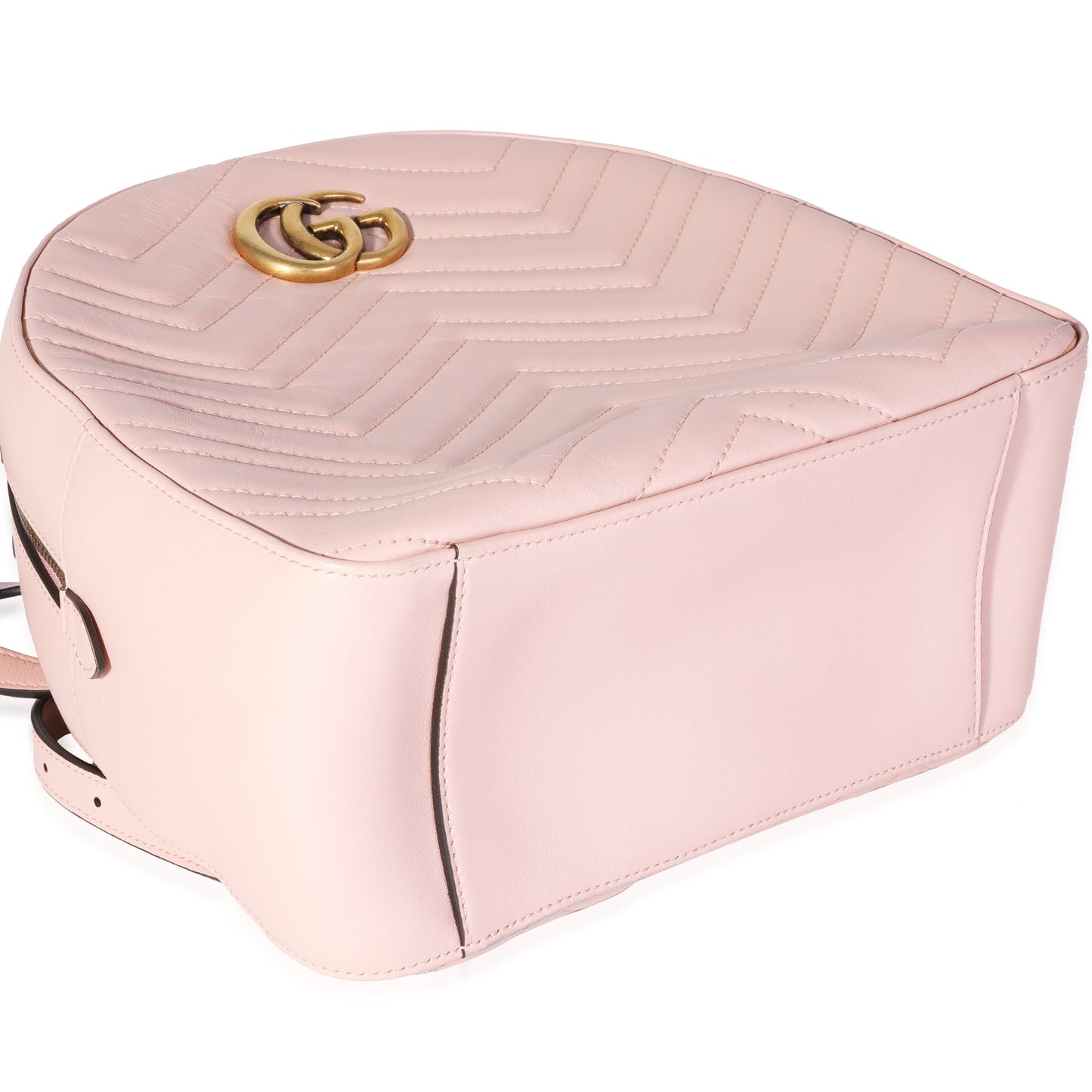 GUCCI Pink Matelasse Calfskin GG Marmont Dome Backpack