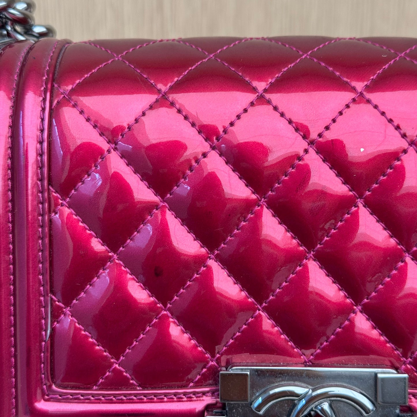 Chanel Small Metallic Boy Bag - Pink Shoulder Bags, Handbags