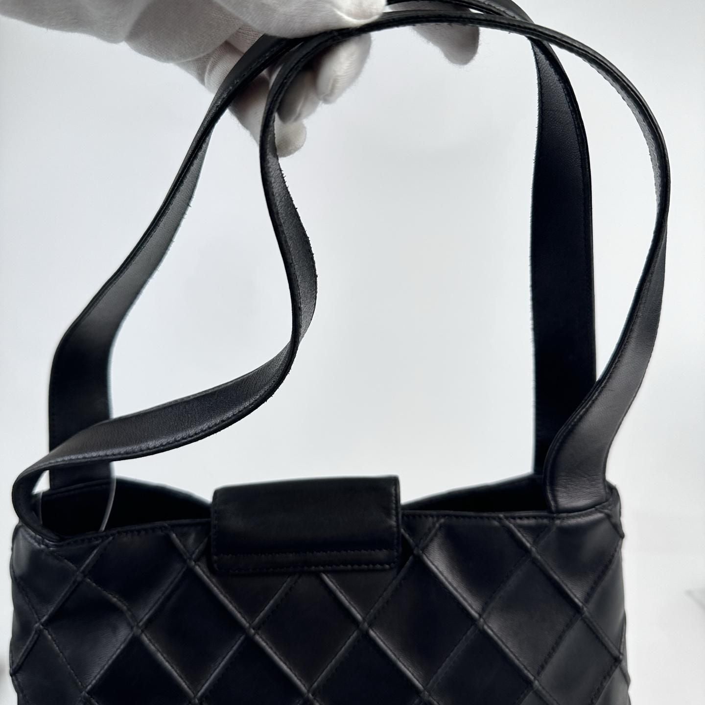 CHANEL | Bags | Chanelbicoloneturn Lock Leather Black Shoulder Bag MR