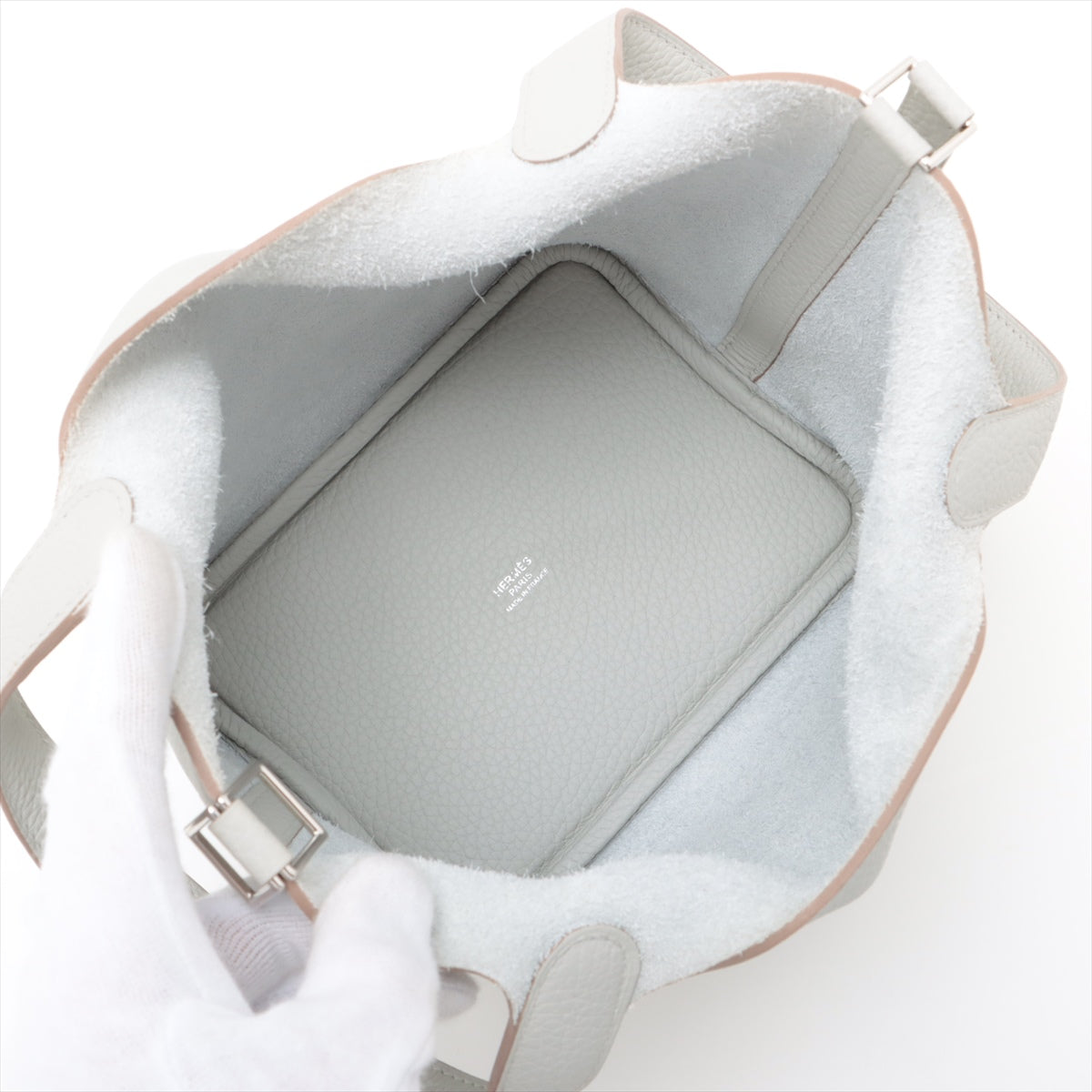 Hermes Picotin Lock PM Clemence Blue Pearl Silver 2020