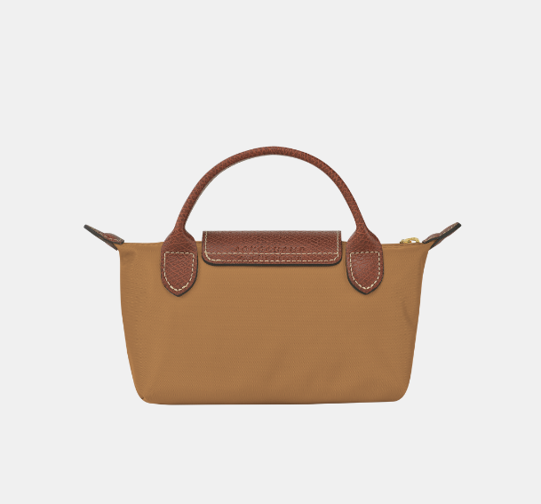 Longchamp Le Pliage Pouch with handle Fawn