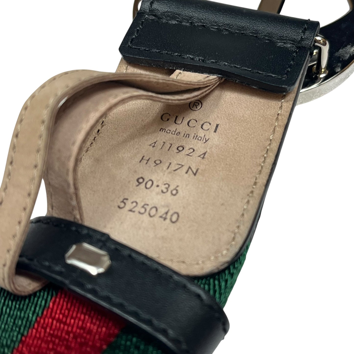 Belt Luxury Designer By Gucci In Black & Green