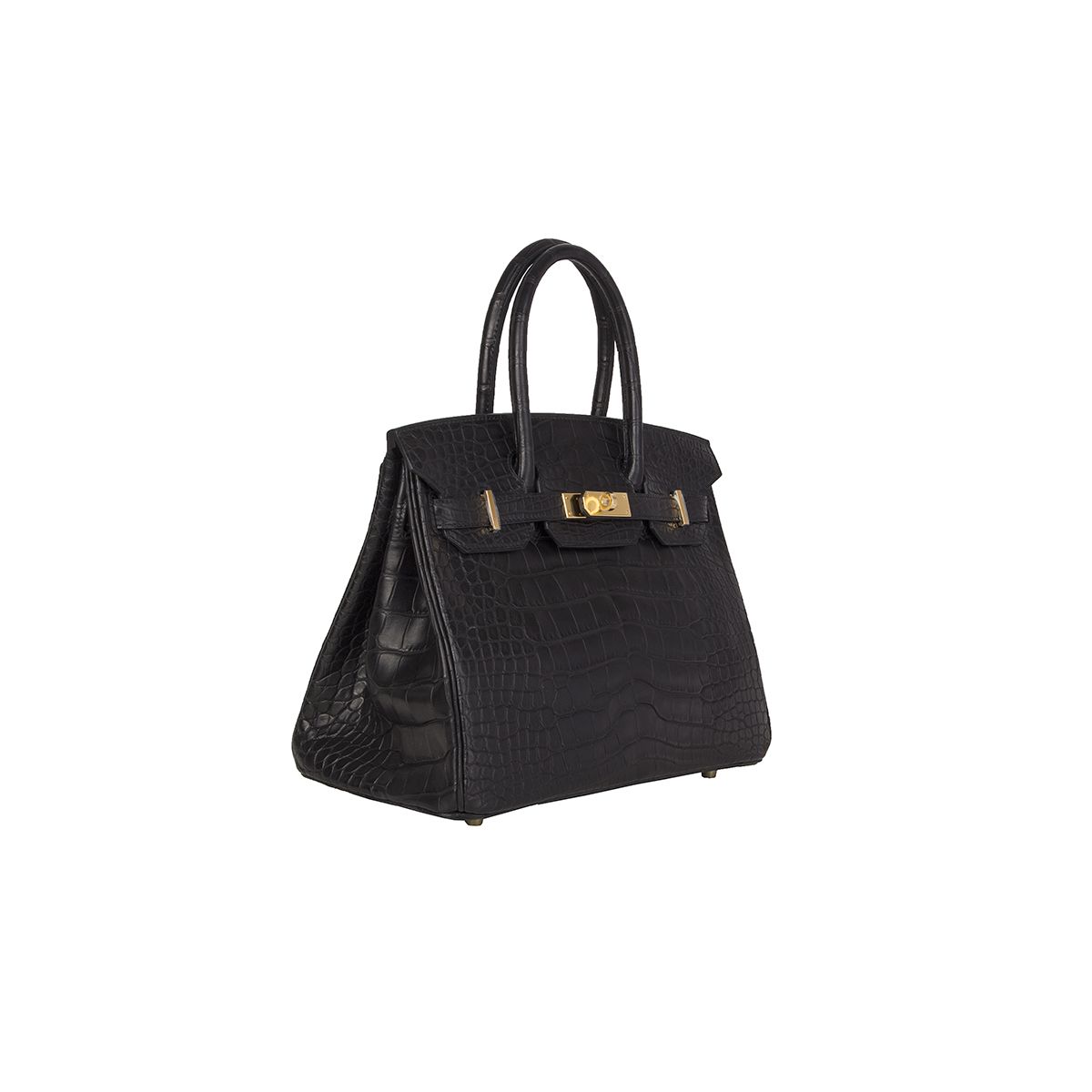 Hermes Black Matte Crocodile Birkin Bag