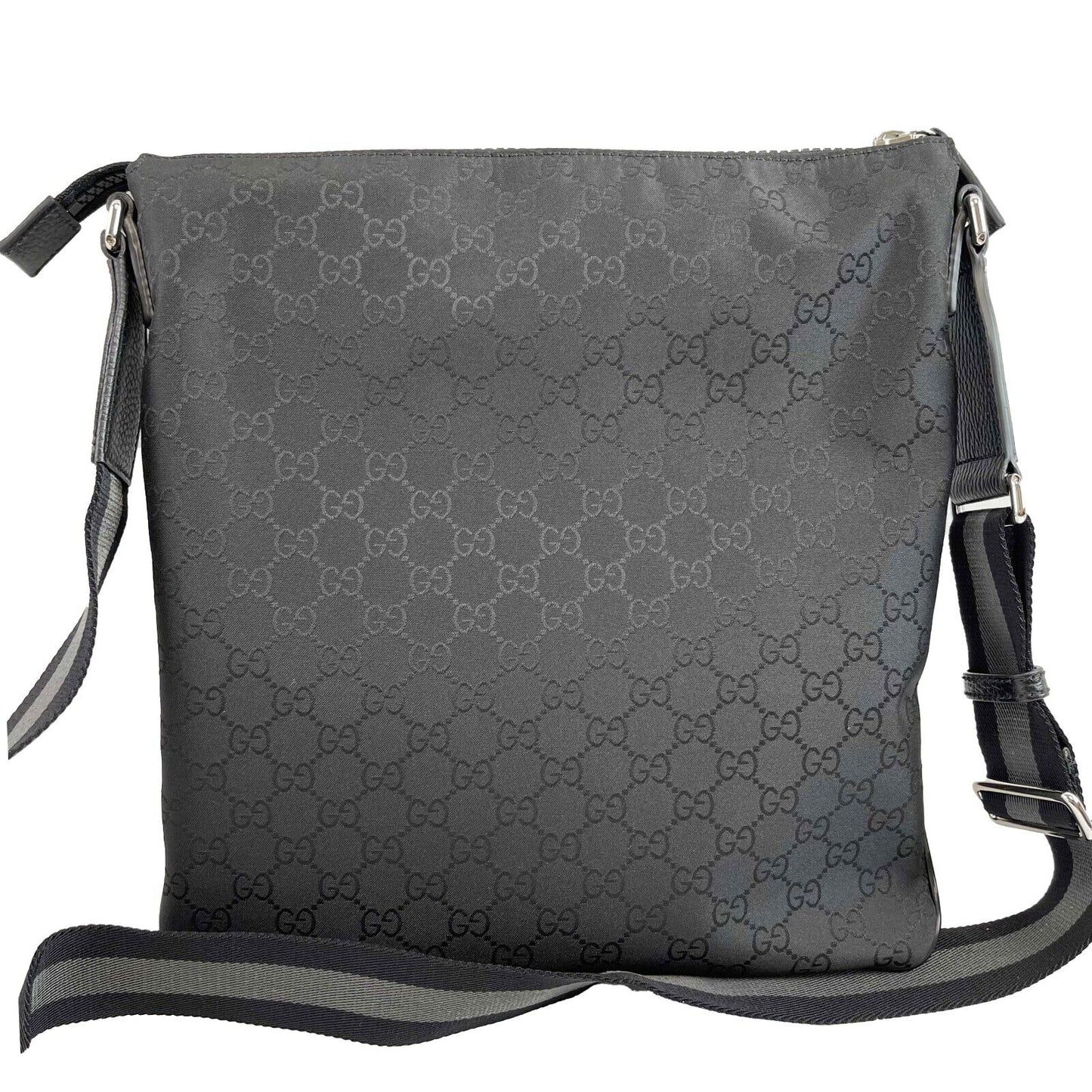 GUCCI New w/o Tags Front Zip Flat Messenger Crossbody Bag