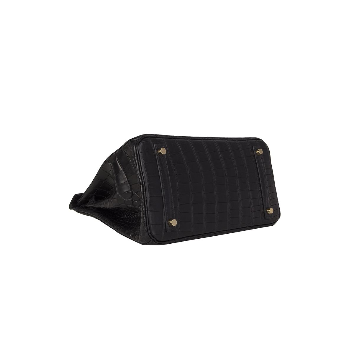 Hermes Black Matte Crocodile Birkin Bag