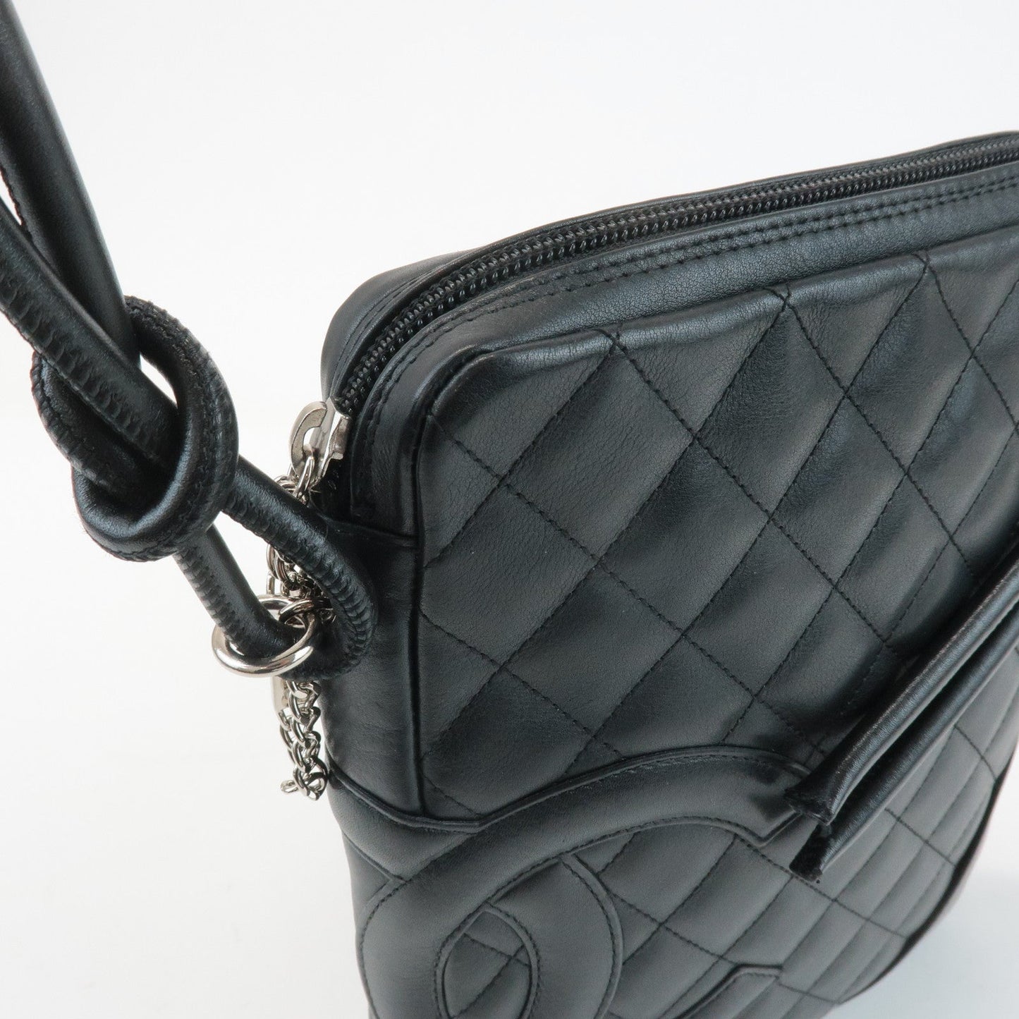 CHANEL Cambon Lamb Skin Medium Pochette Shoulder Bag A25178
