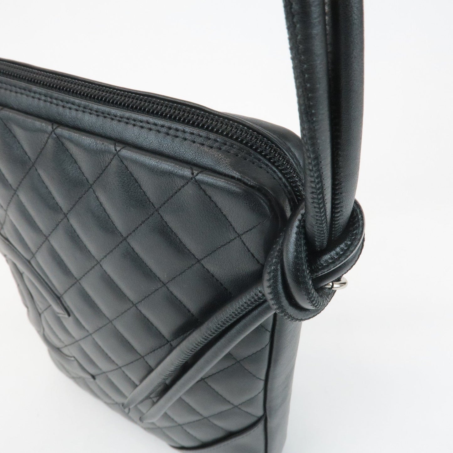CHANEL Cambon Lamb Skin Medium Pochette Shoulder Bag A25178