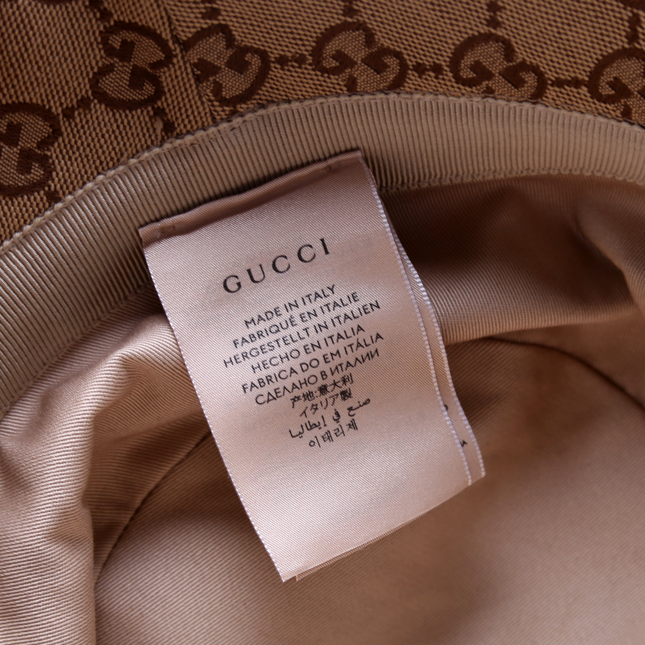 Marmont Gucci Canvas Bucket Hat Size Medium
