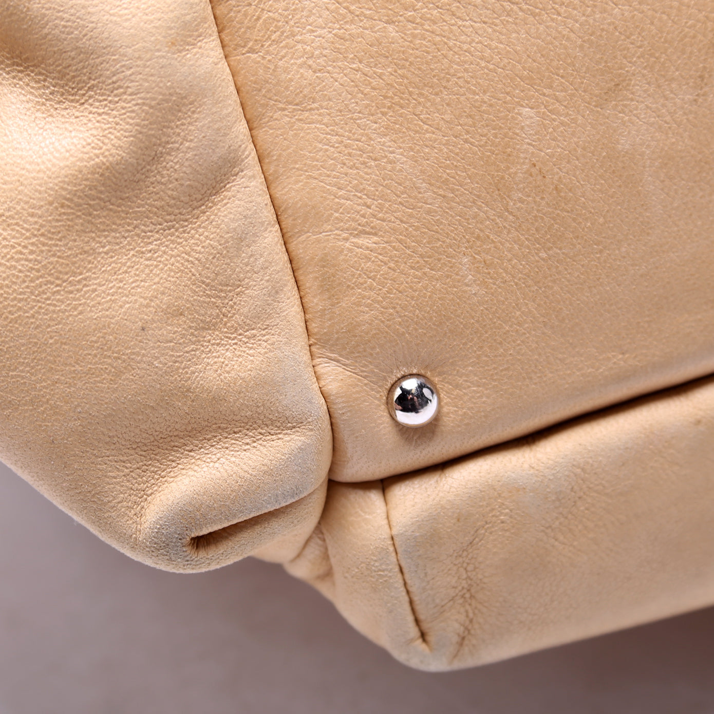 CC Pocket Accordion Shoulder Bag Lambskin 10M Tan