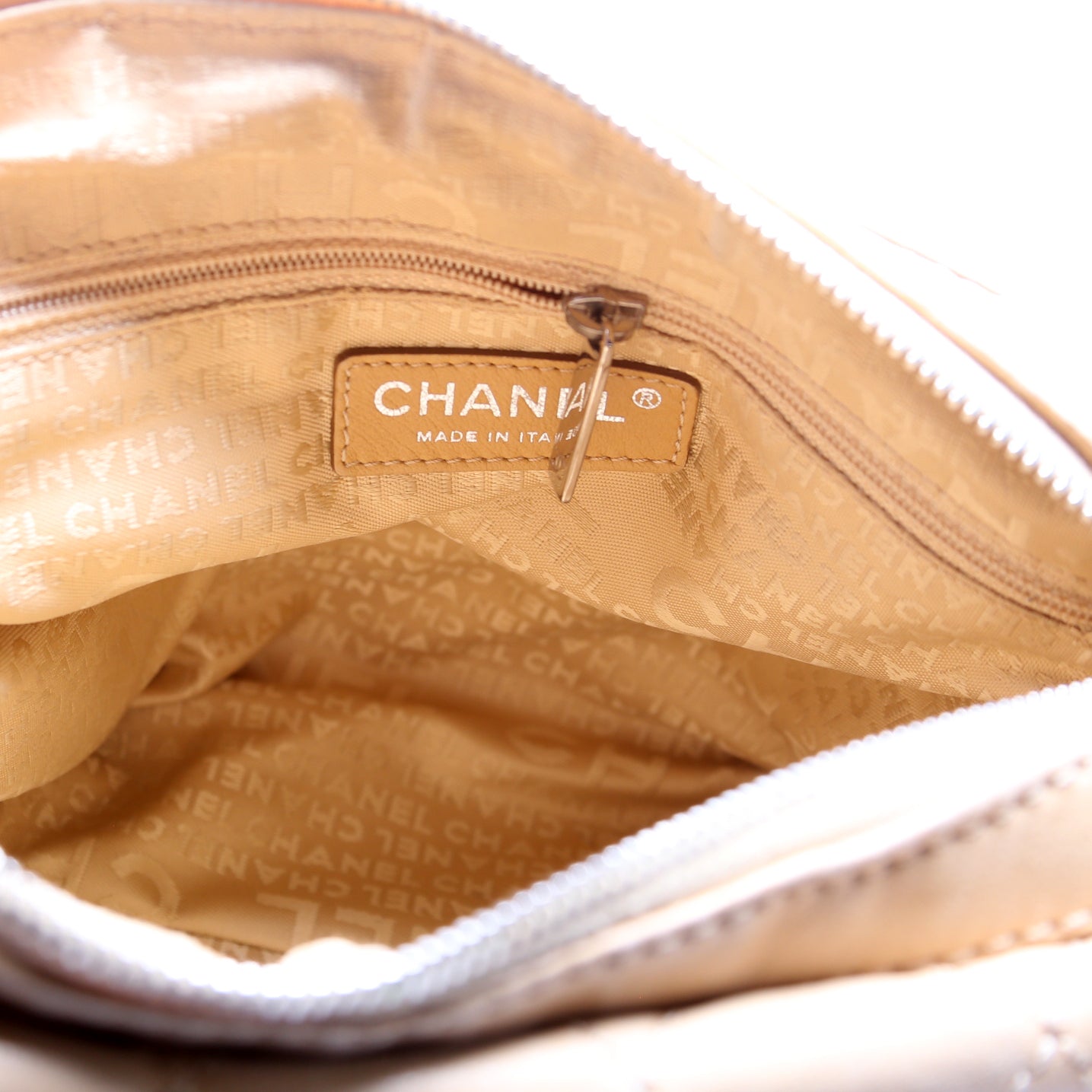 CC Pocket Accordion Shoulder Bag Lambskin 10M Tan