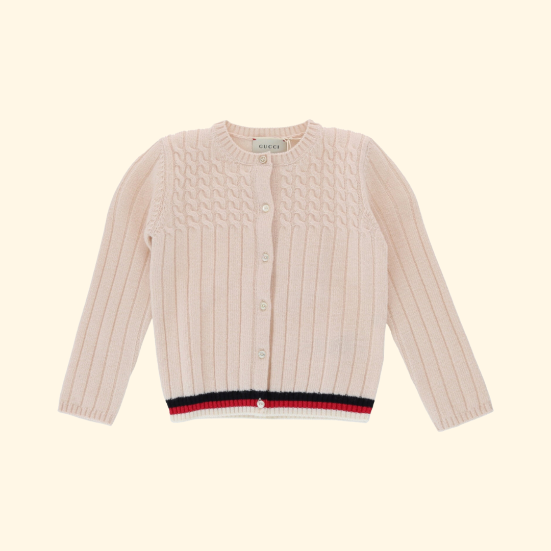 Gucci Unisex-Child Cable Knit Sweater,