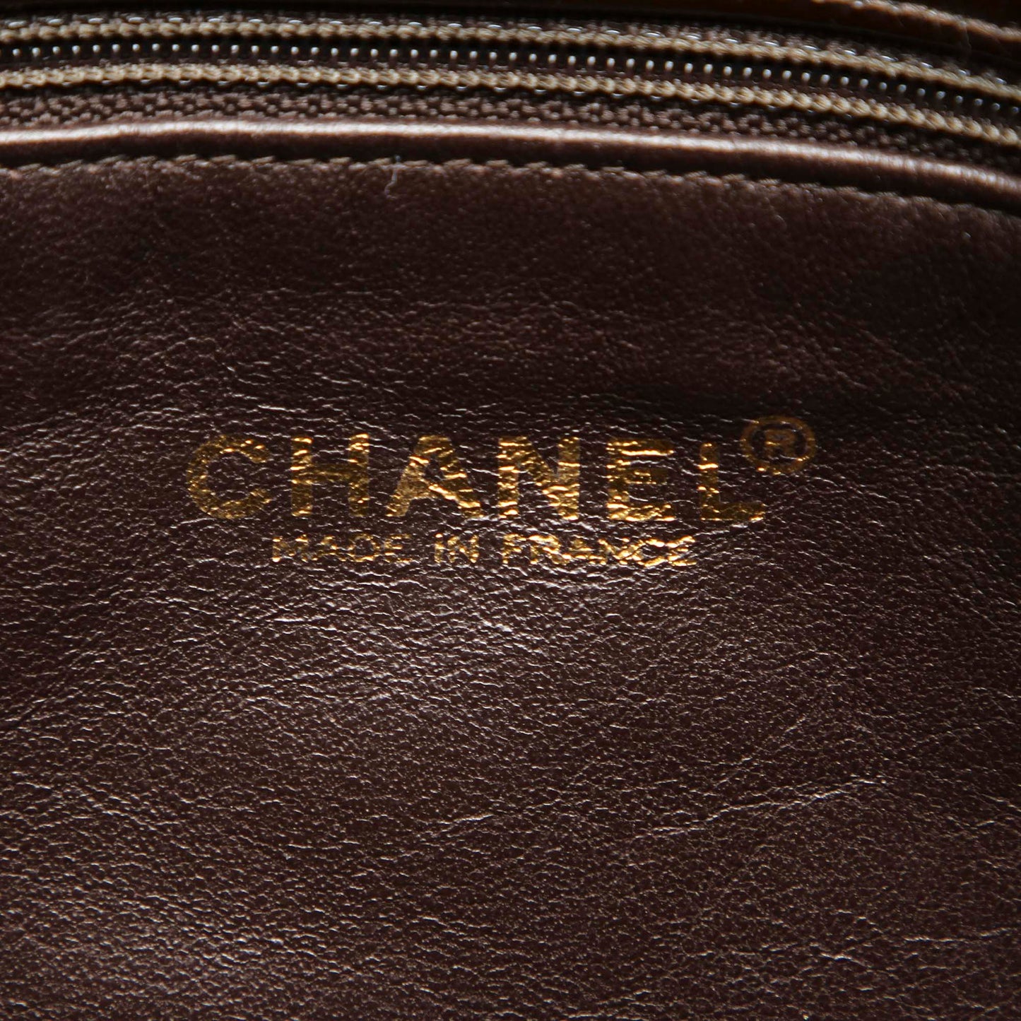 CC Chain Patent Leather Shoulder Bag Brown