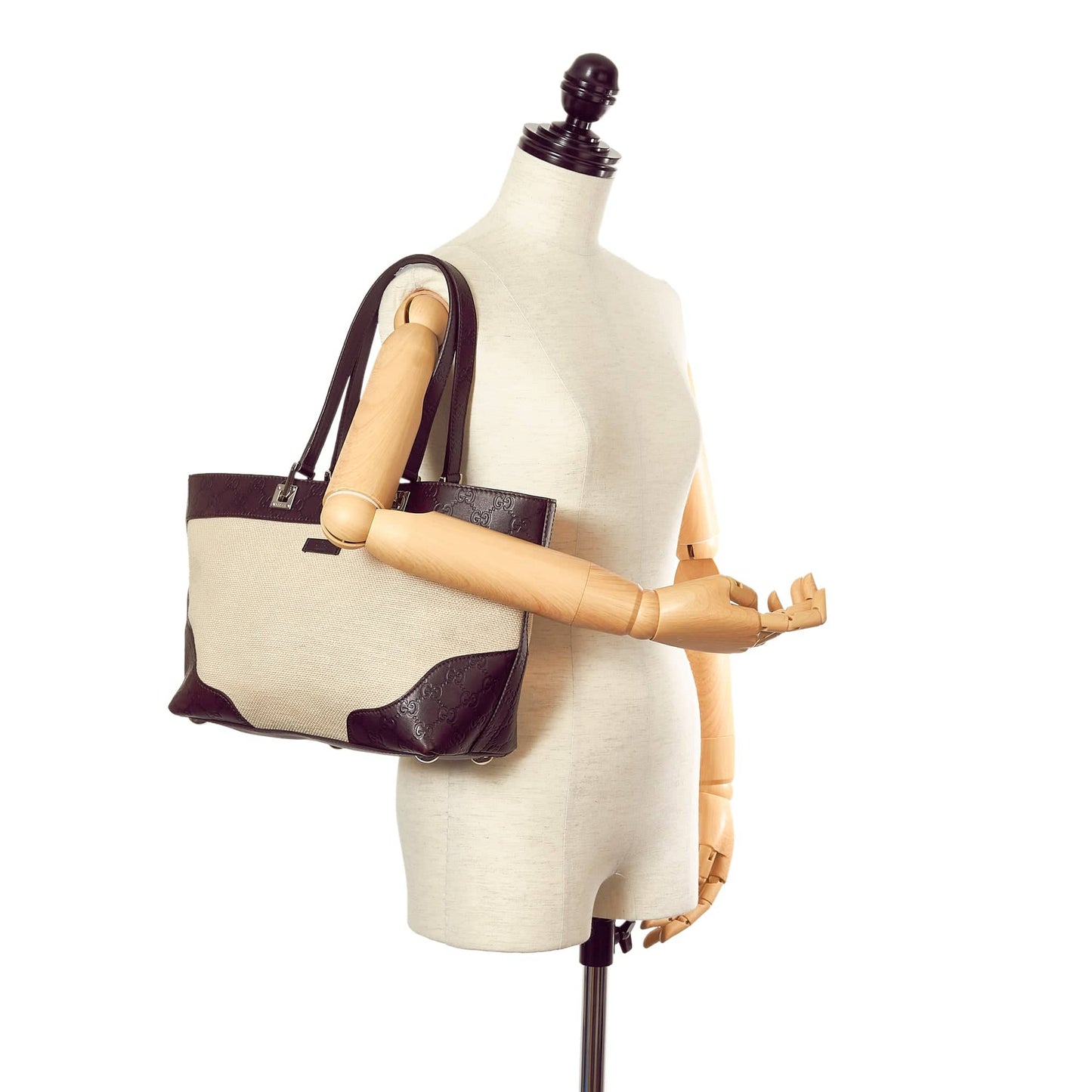 Gucci Tote Bag Brown Canvas