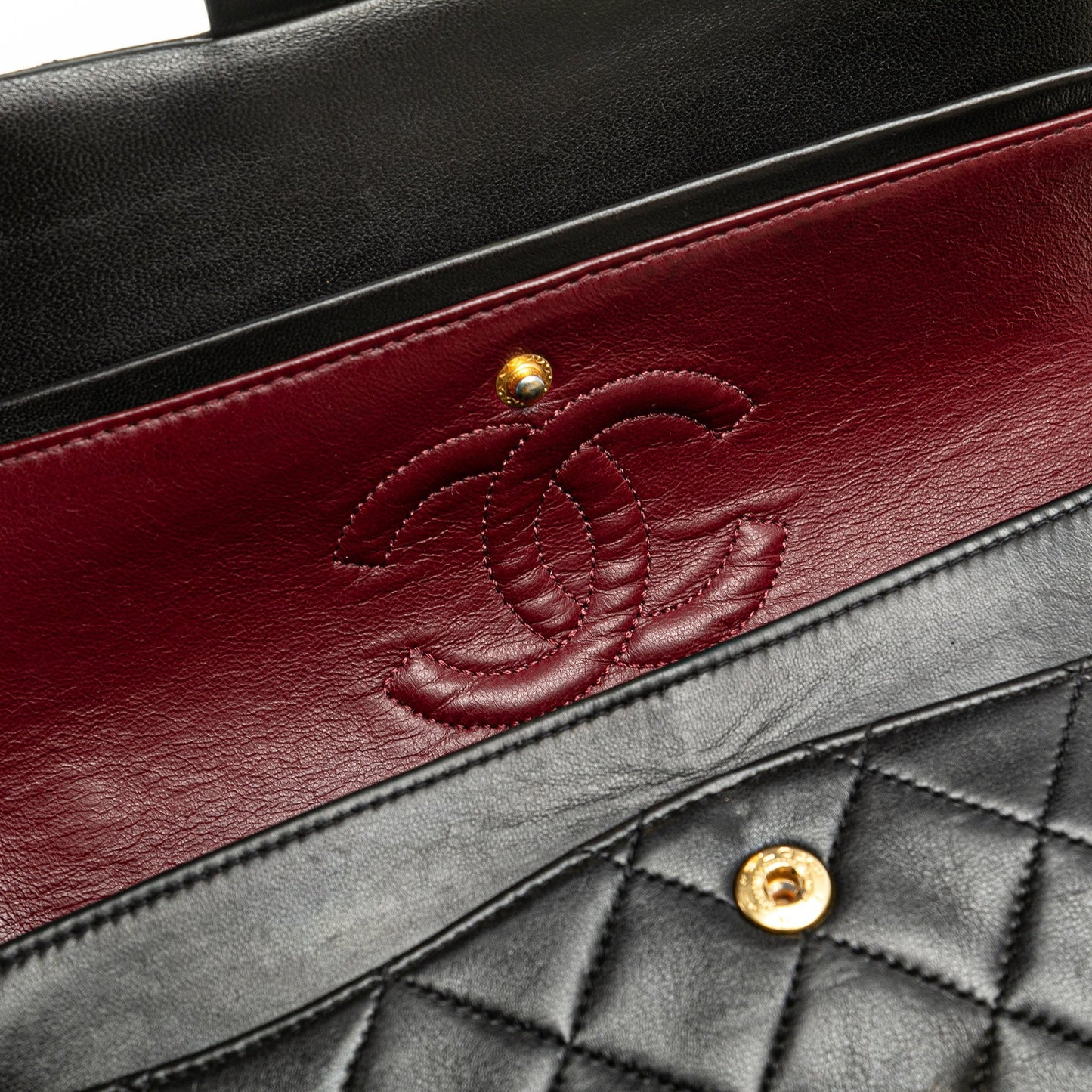 Black Chanel Small Classic Lambskin Double Flap Shoulder Bag