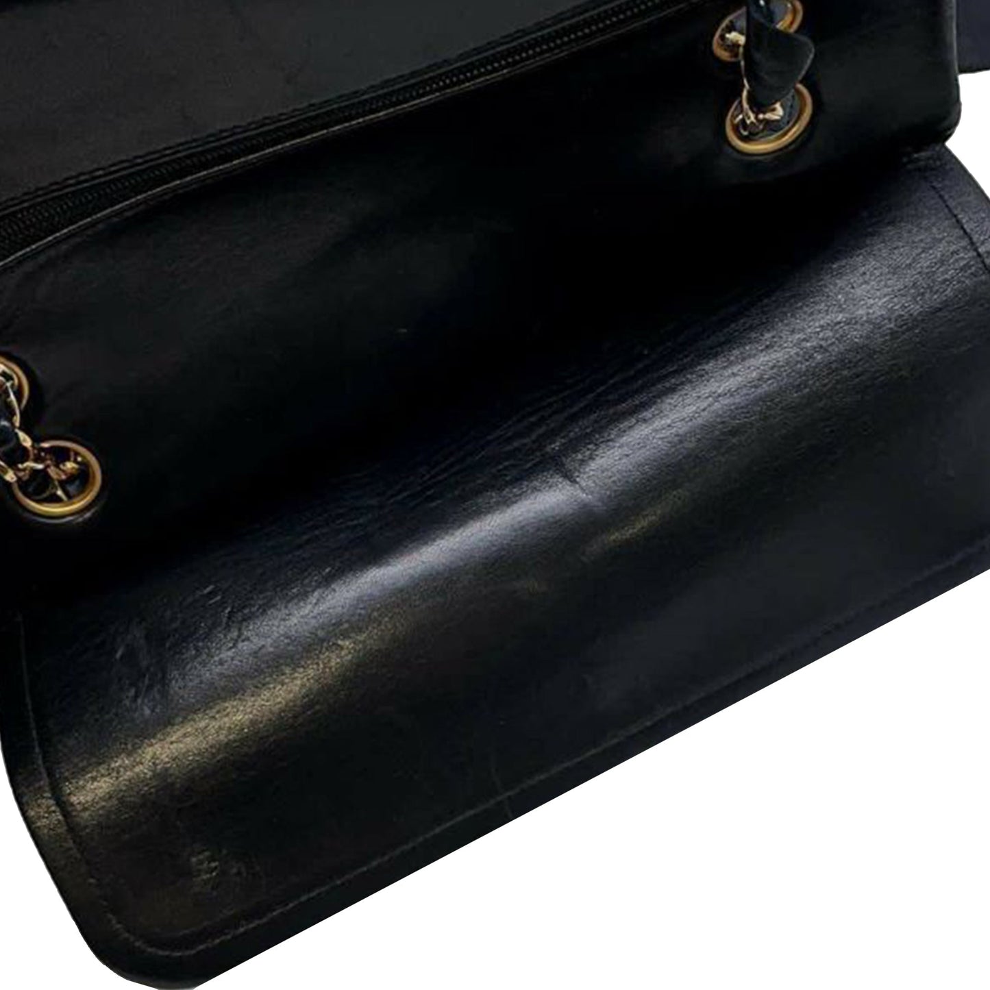 Black Chanel Medium Classic Lambskin Double Flap Shoulder Bag