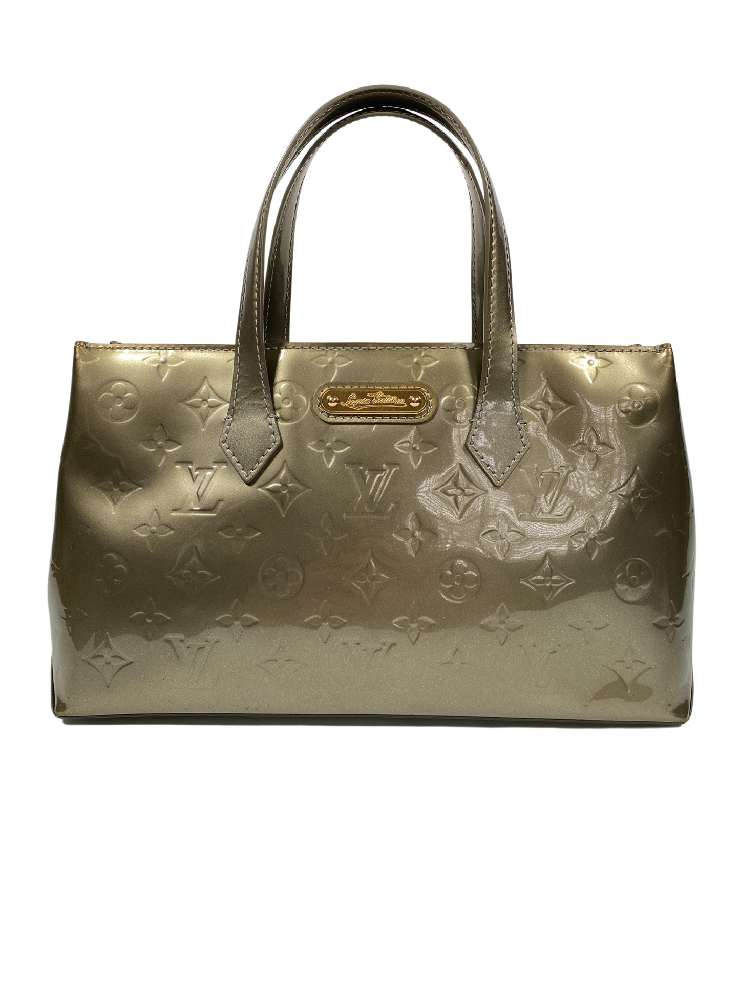LOUIS VUITTON - WILSHIRE PM IN VERT BRONZE MONOGRAM VERNIS