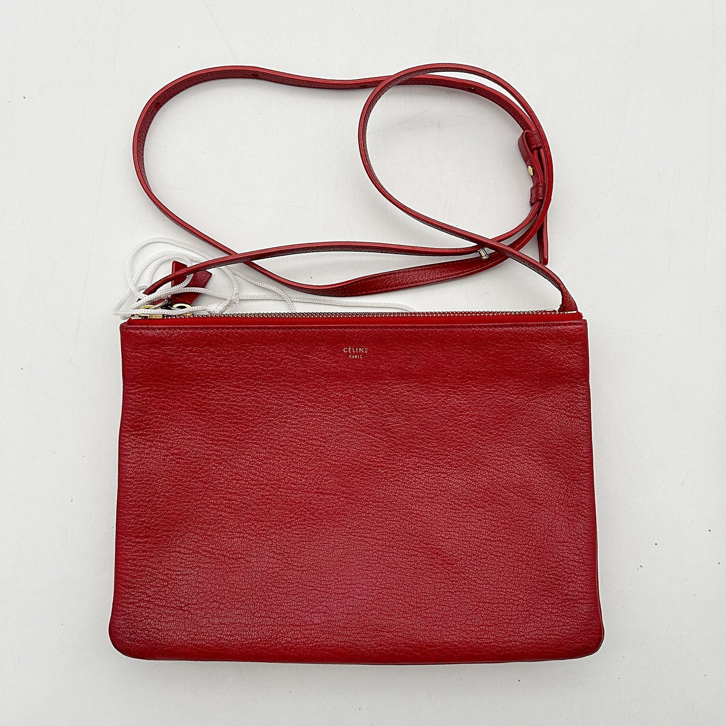 Celine Leather Trio Small - Red Crossbody Bags, Handbags LA2806