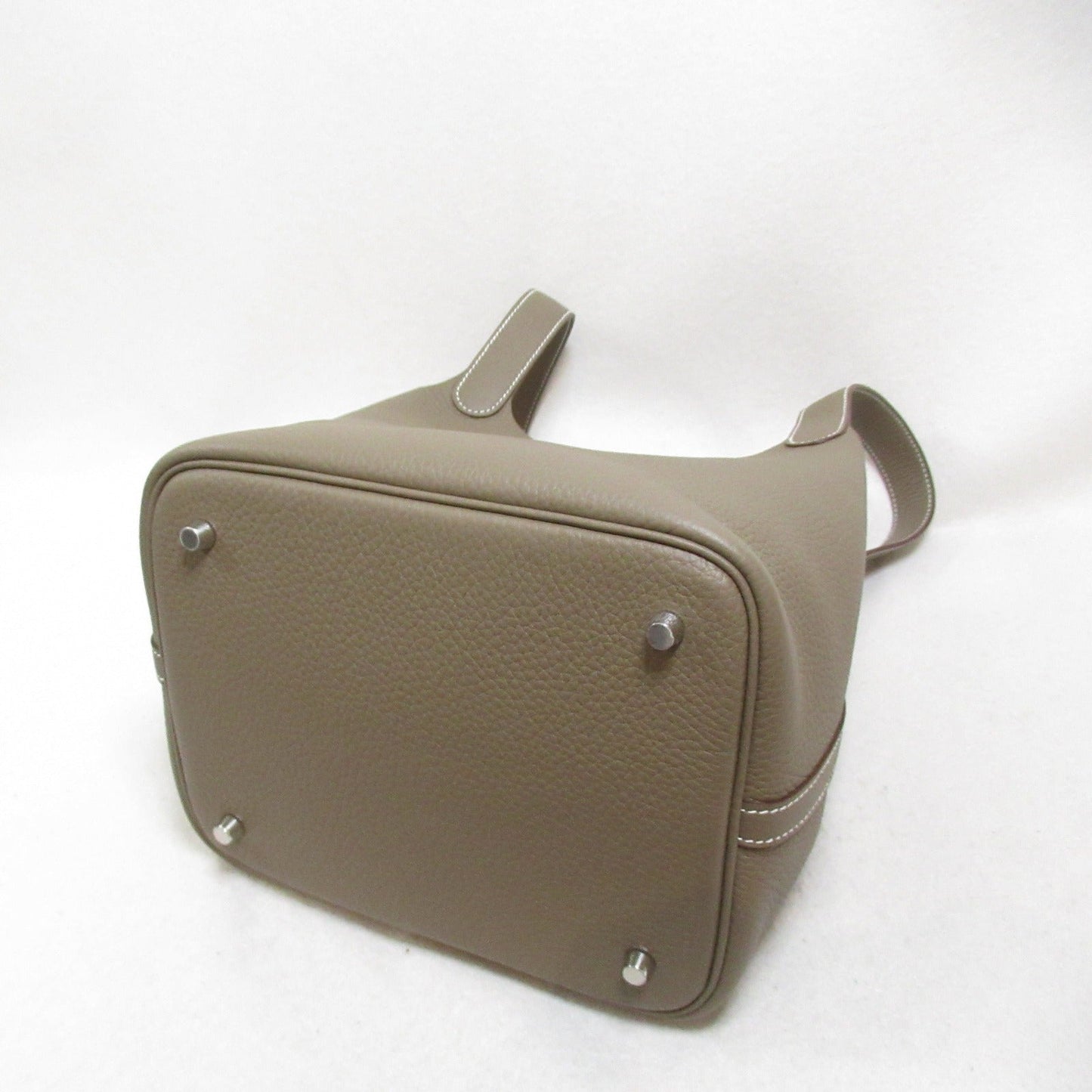Hermes Hermes Picotin Lock MM Tote Bag Tortoise Bag Leather Brown