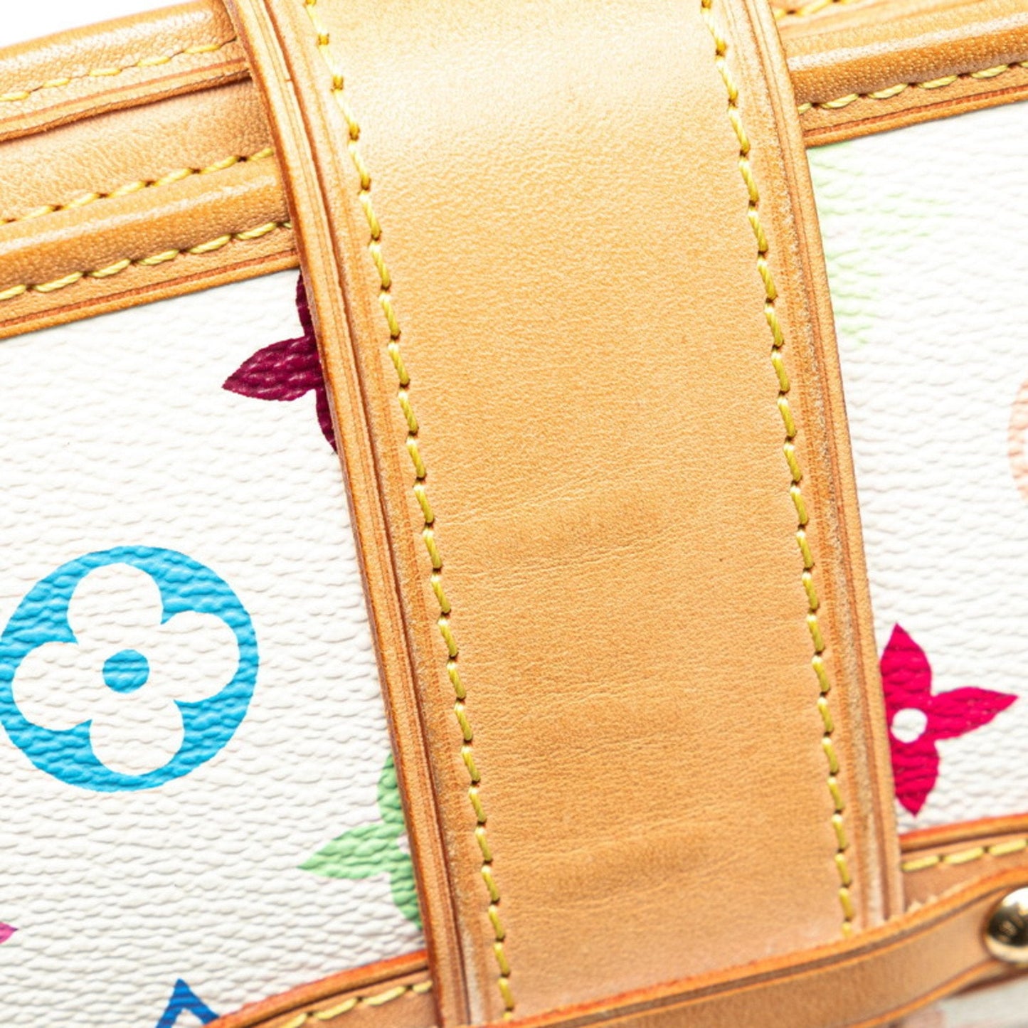 Louis Vuitton Blanc Pvc Leather Handbag Shoulder Bag