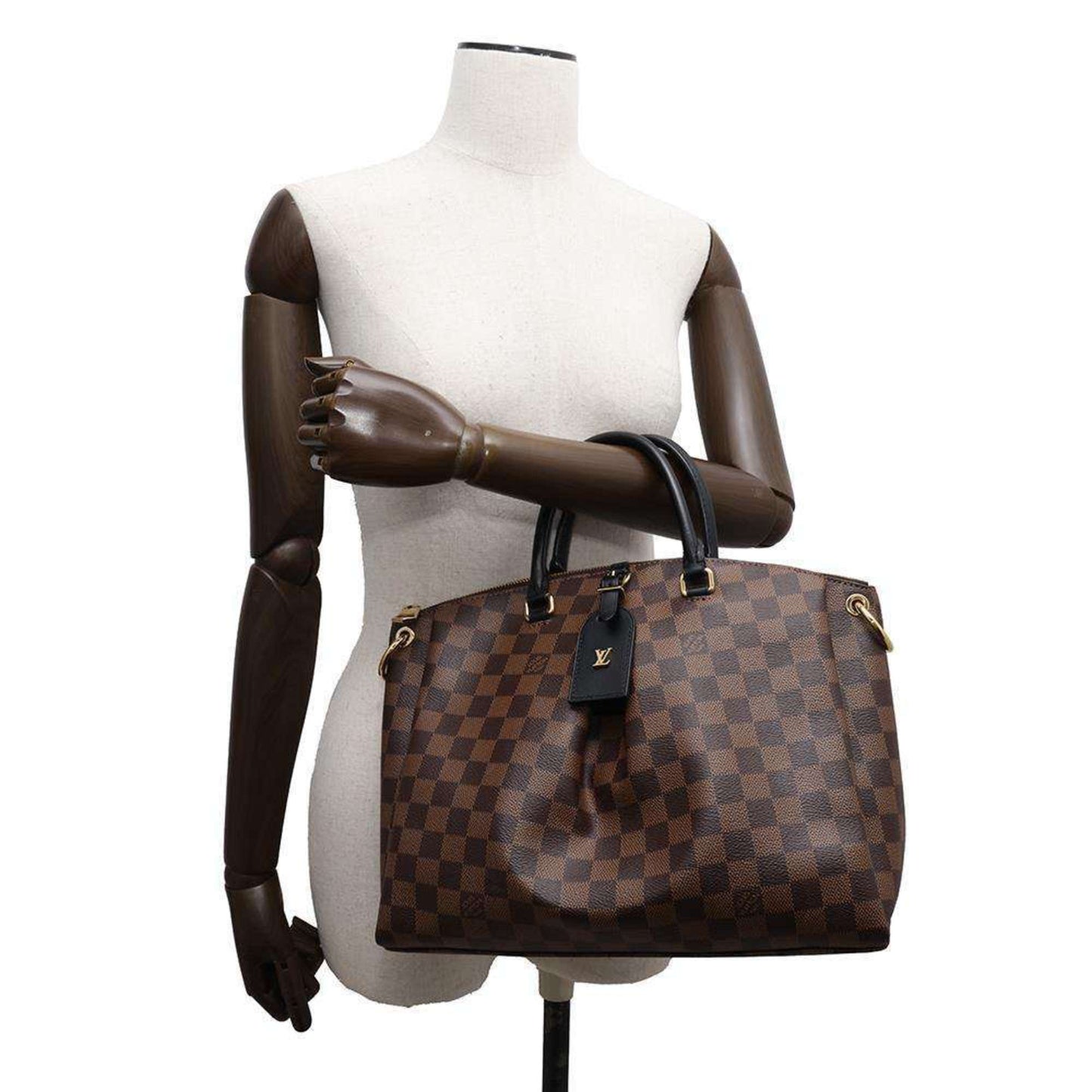 Louis Vuitton Damier Canvas Ebene Noir Damier Canvas Shoulder Bag Tote Bag