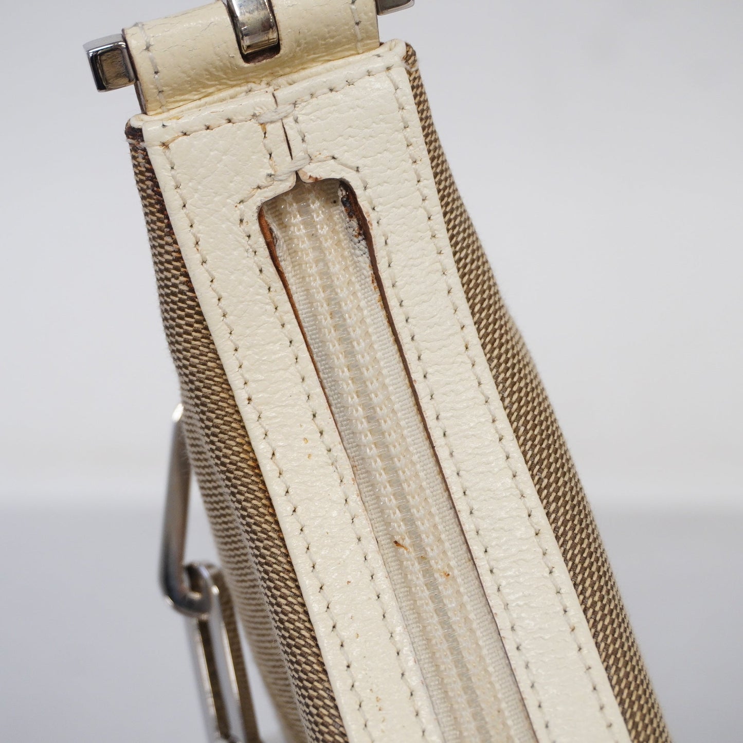 GUCCIAuth Shoulder Bag 001 3873 Women's Canvas,Leather Shoulder Bag Beige,Ivory