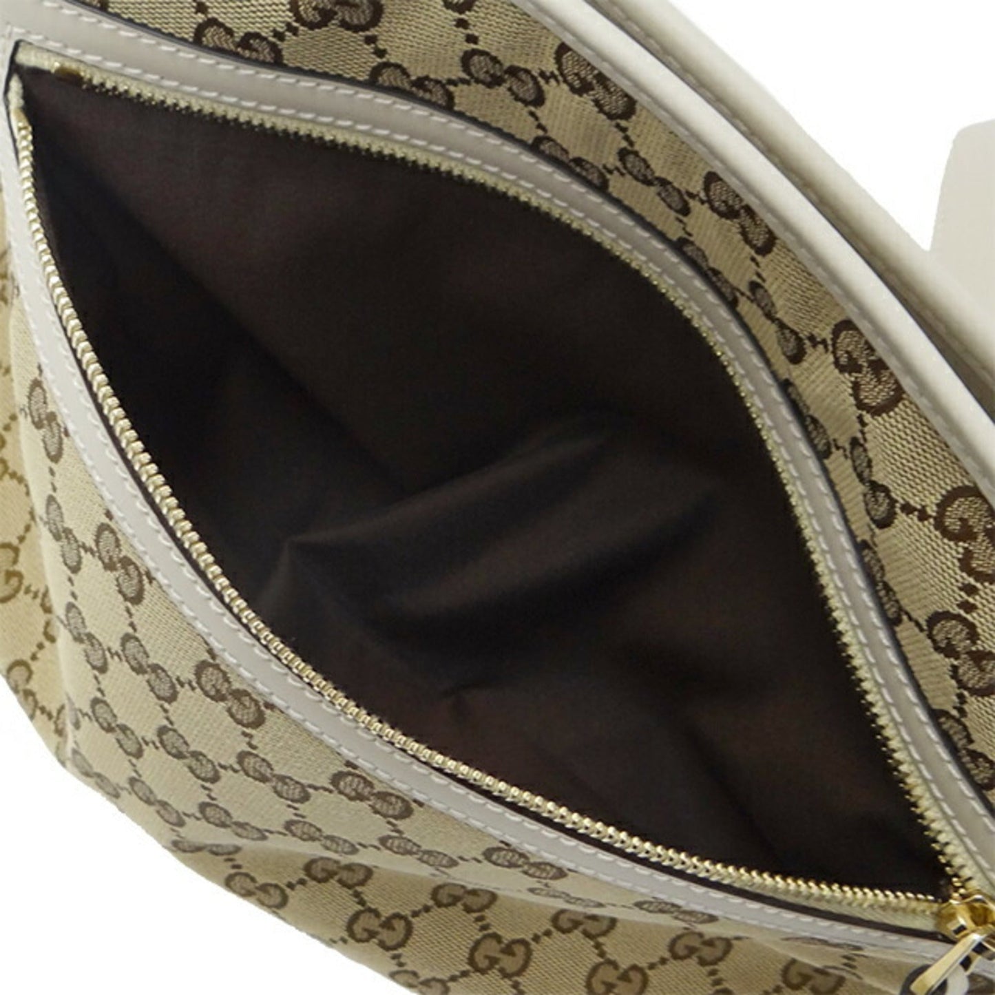 Gucci Bag ladies shoulder GG canvas ivory brown 388930