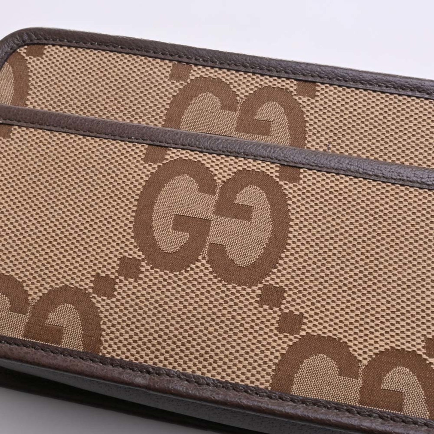 GUCCI Jumbo GG Canvas Mini Bag Shoulder 696075 Beige/Brown Women's