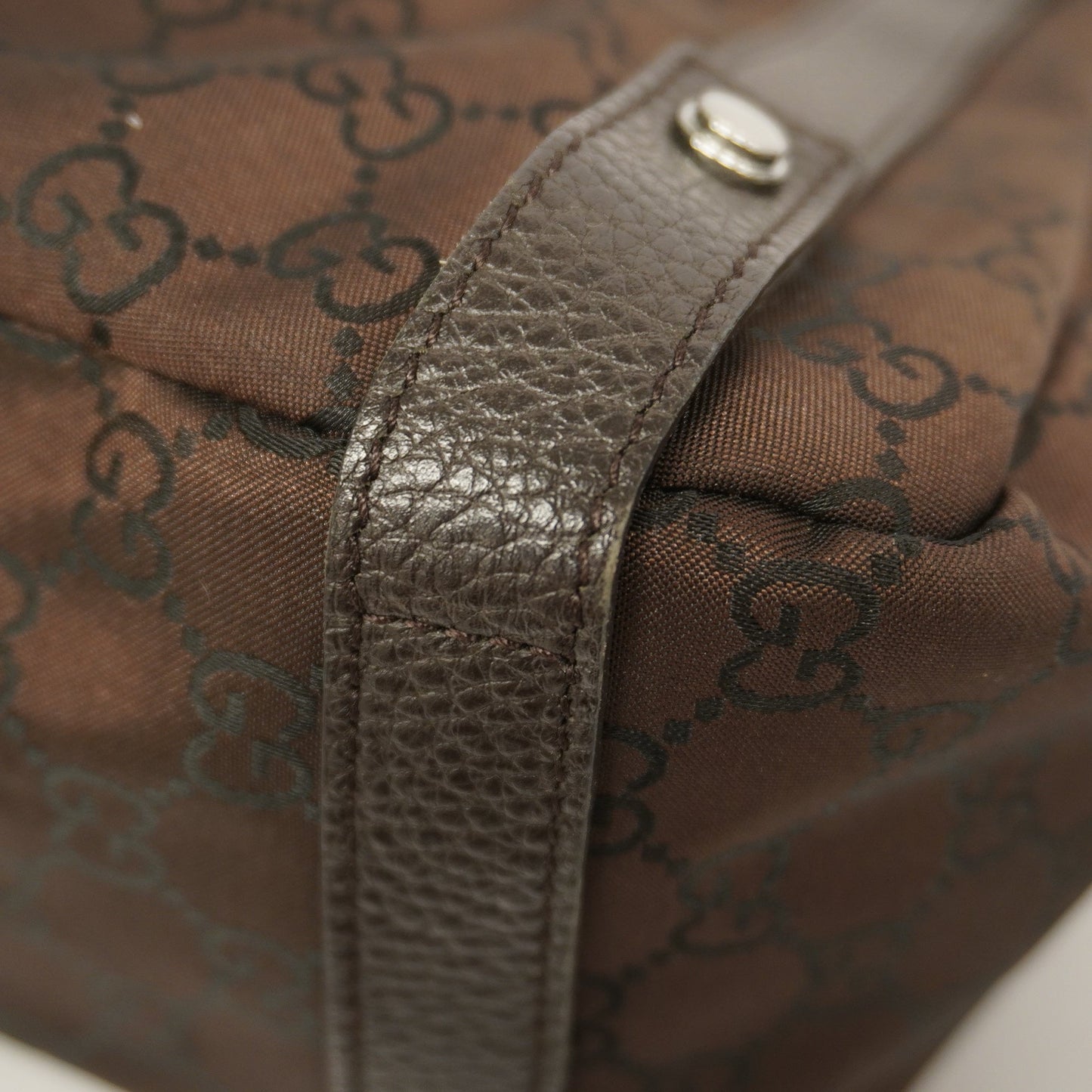 Gucci Shoulder Bag GG Nylon 143743 Women's Nylon Brown
