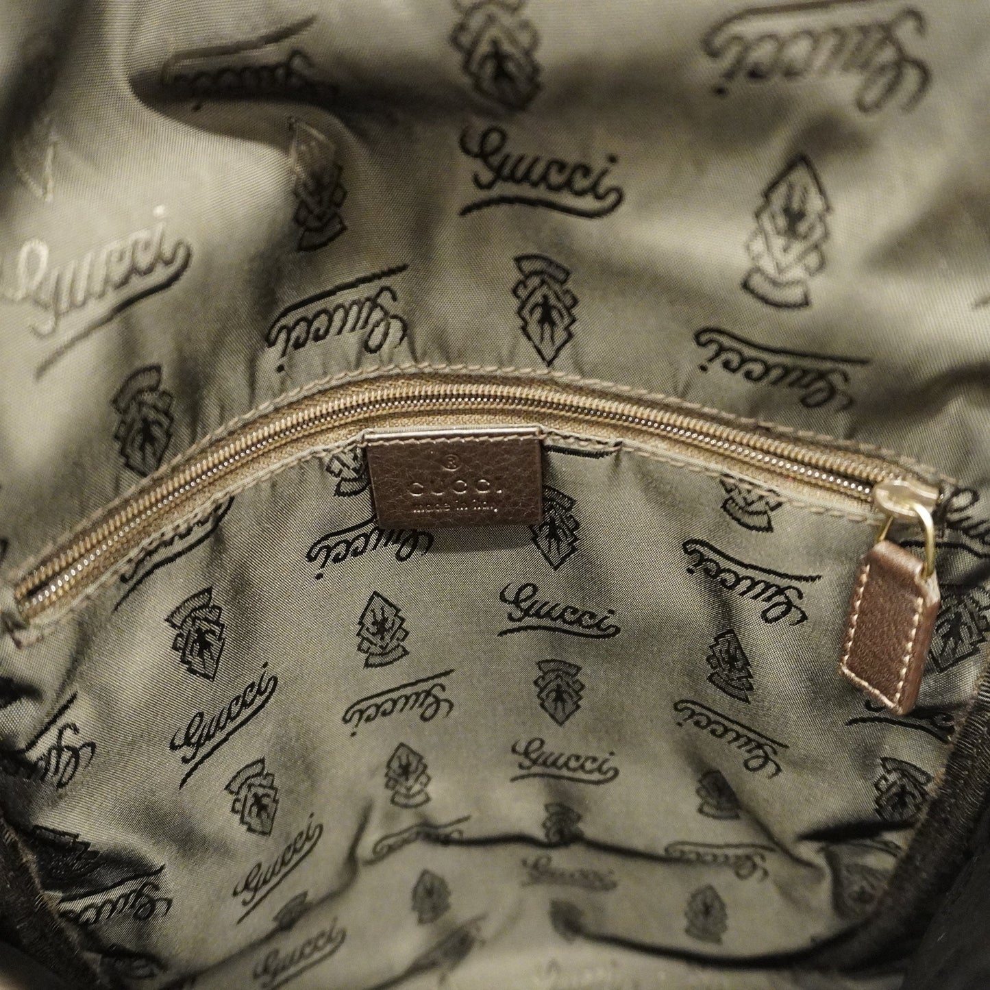 GUCCI Sima 223666 Women's Leather Shoulder Bag Dark Brown