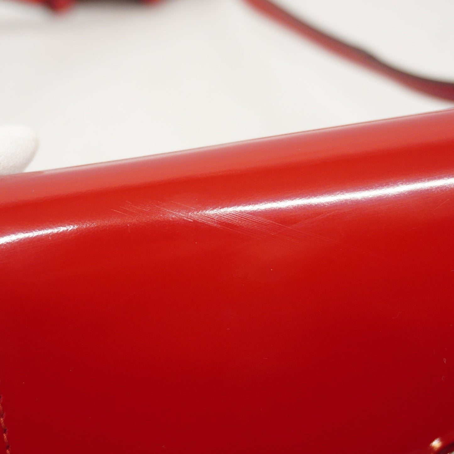 GUCCI Interlocking G 510304 Women's Leather Shoulder Bag Red Color