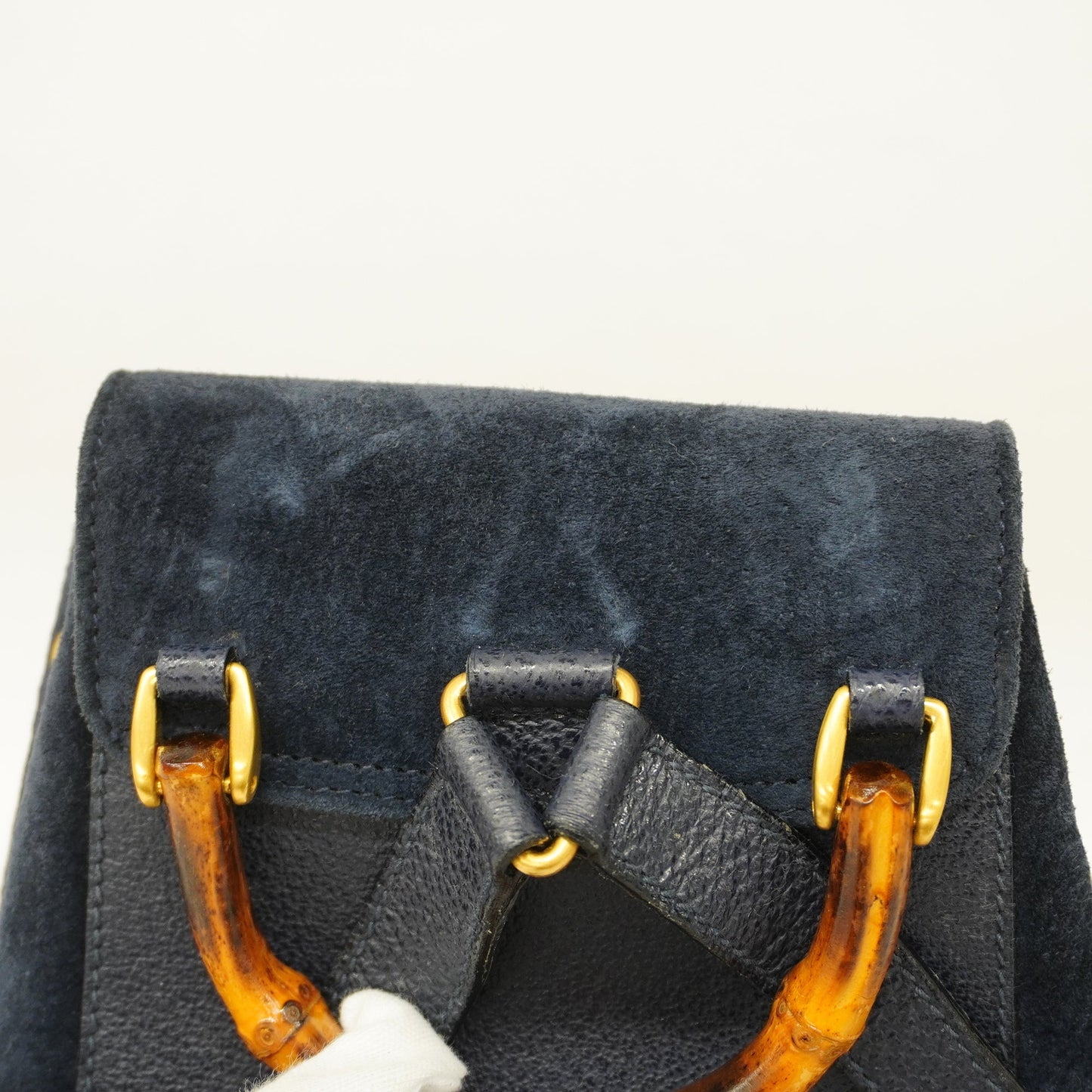 GUCCIAuth Bamboo Rucksack 003 1956 0030 Women's Leather,Suede Backpack Navy