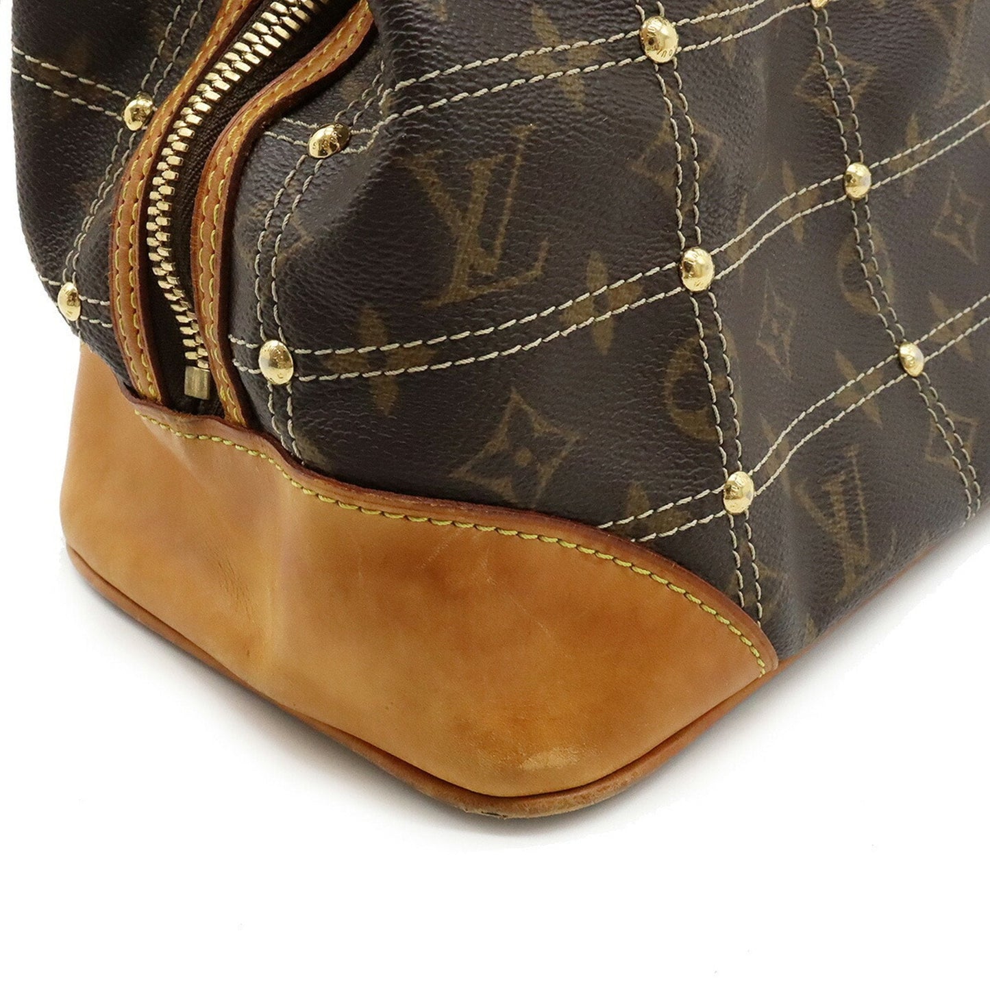 LOUIS VUITTON Monogram Rivet Tote Bag Shoulder Stitch M40140