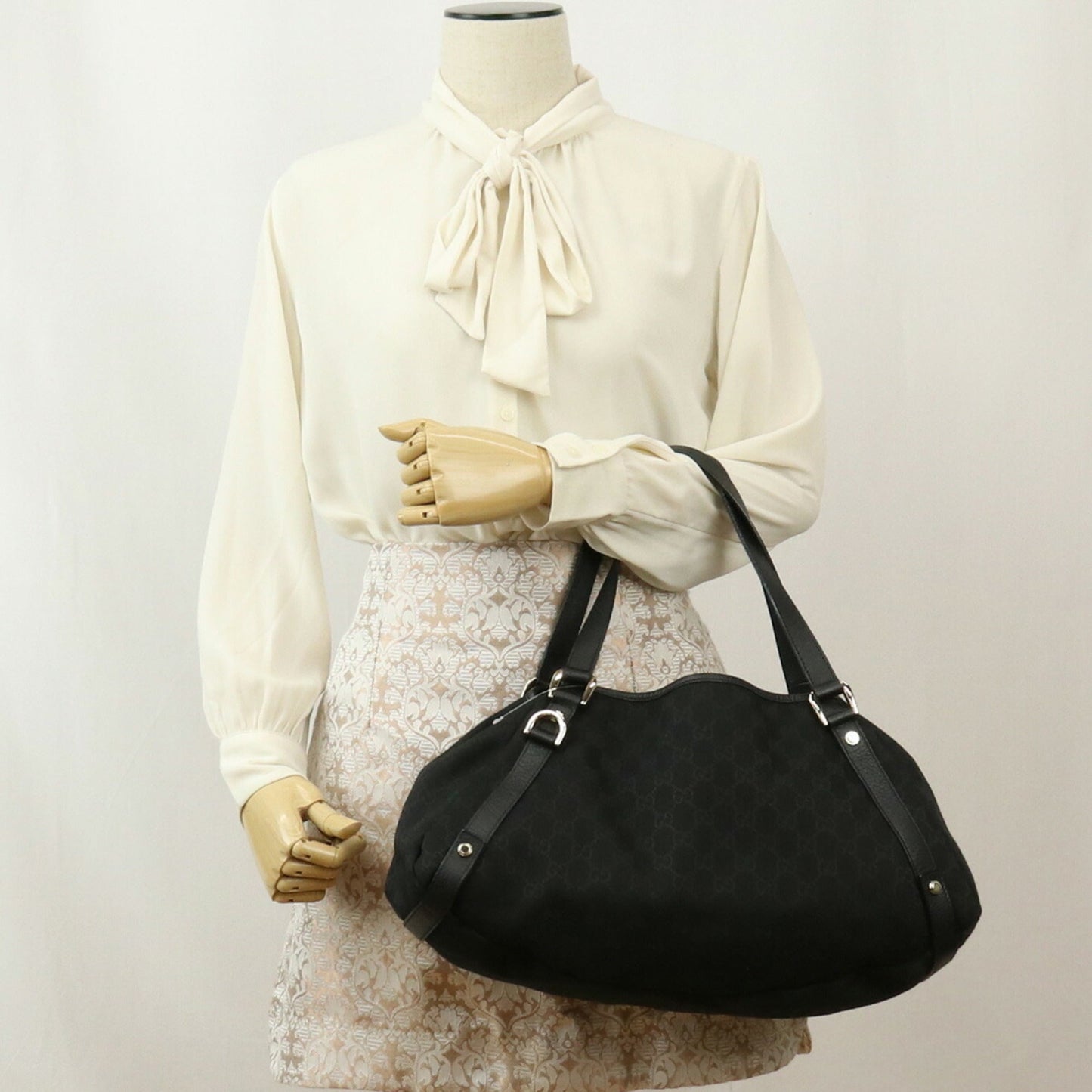 Gucci Abbey Line Tote Bag GG Canvas 130736 Women's