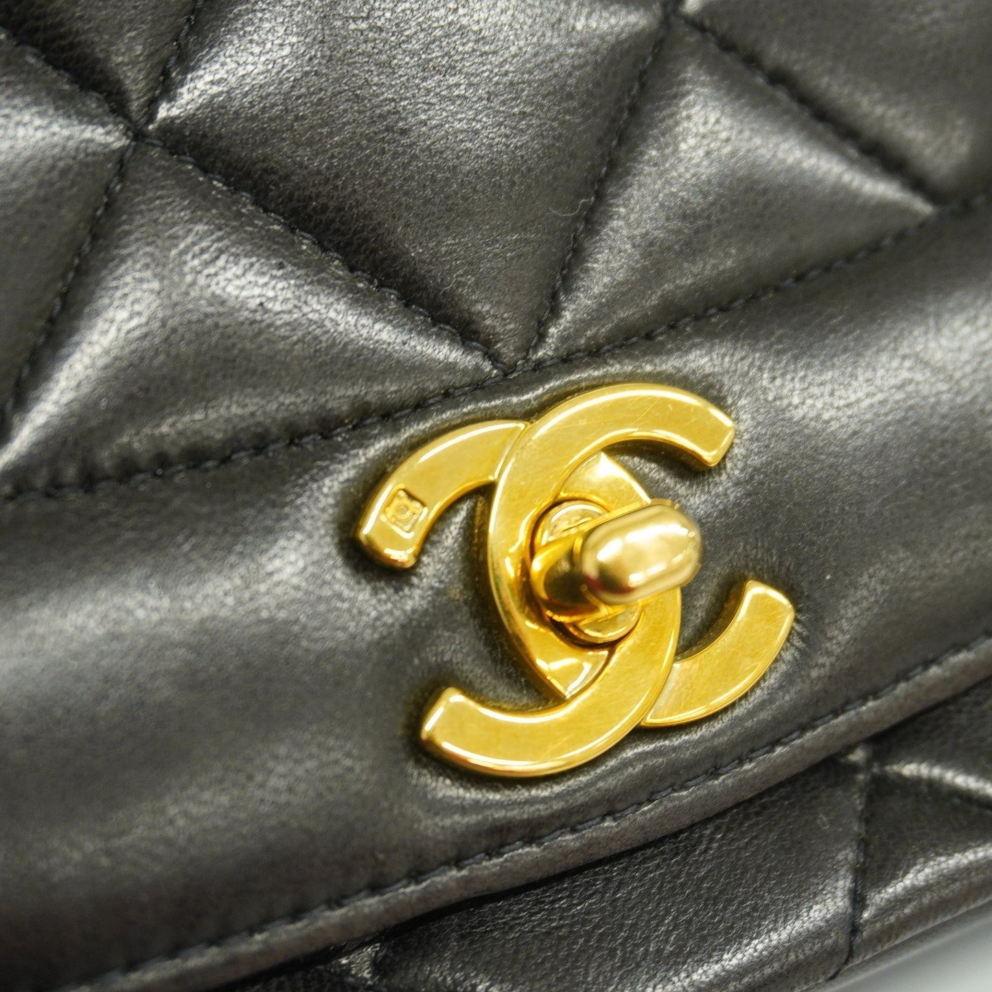 CHANEL Diana Flap Chain Shoulder Women's Leather Shoulder Bag Black
