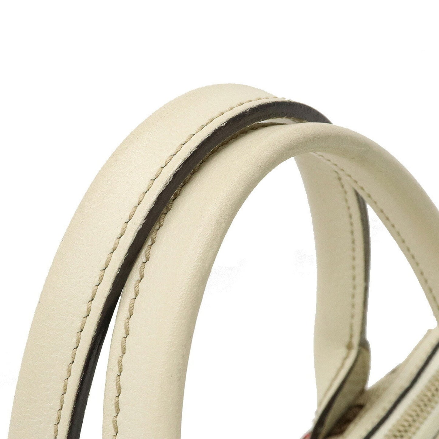 GUCCI GG Canvas Princey Sherry Line Handbag Shoulder Bag Leather Beige Ivory 211977