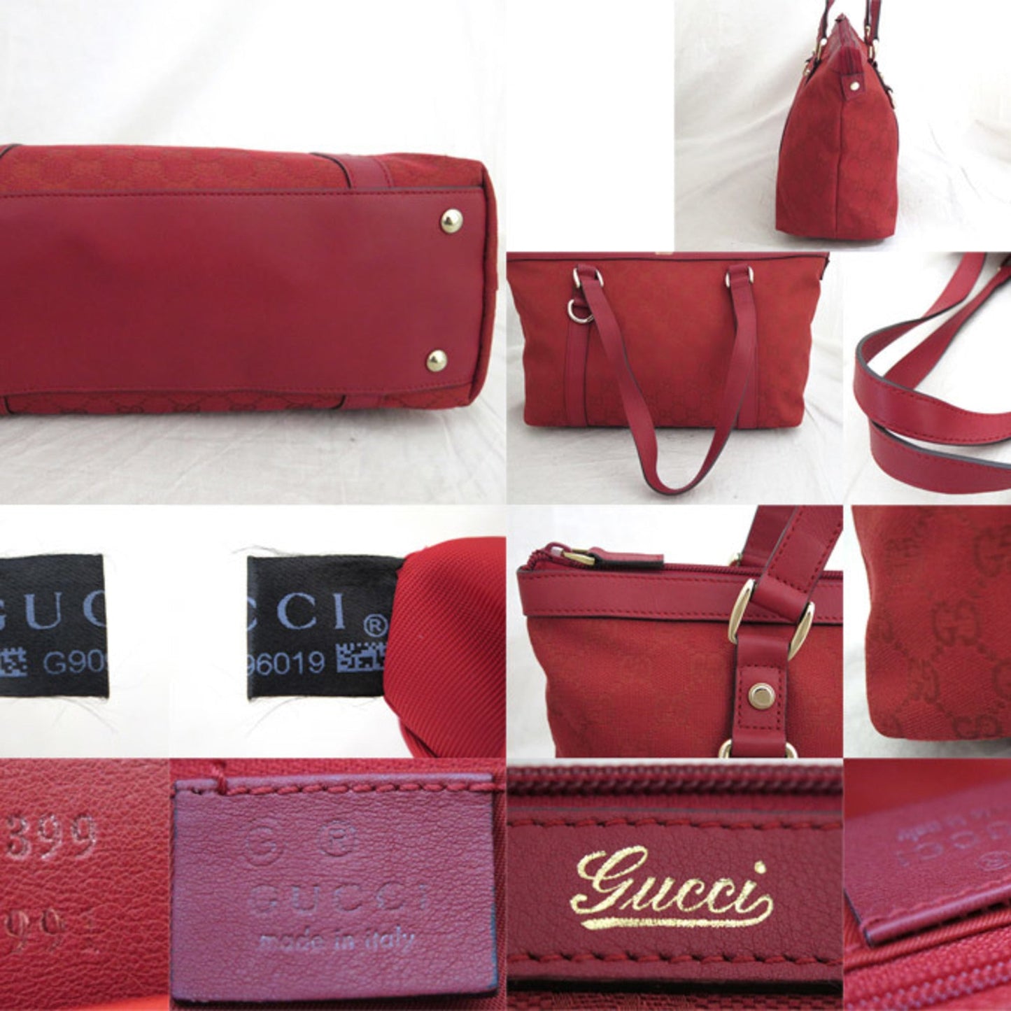 Gucci Shoulder Bag GG Canvas Canvas/Leather Dark Red Women's 272399