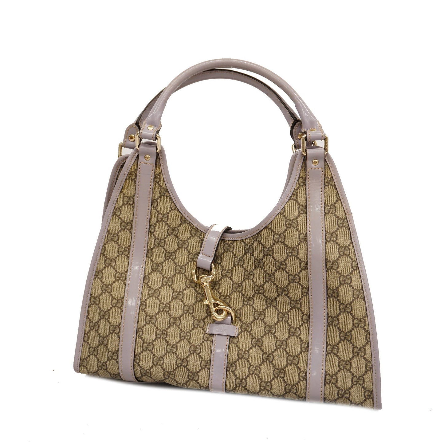 Gucci Tote Bag Sima 203494 Women's GG Supreme Tote Bag Beige,Purple