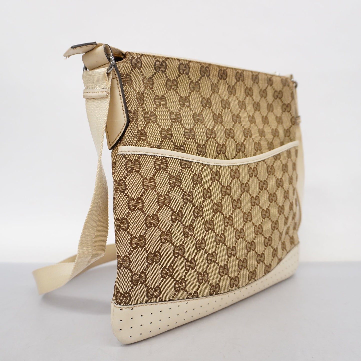 Gucci GG Canvas Shoulder Bag 145857 Women's Shoulder Bag Beige,Ivory