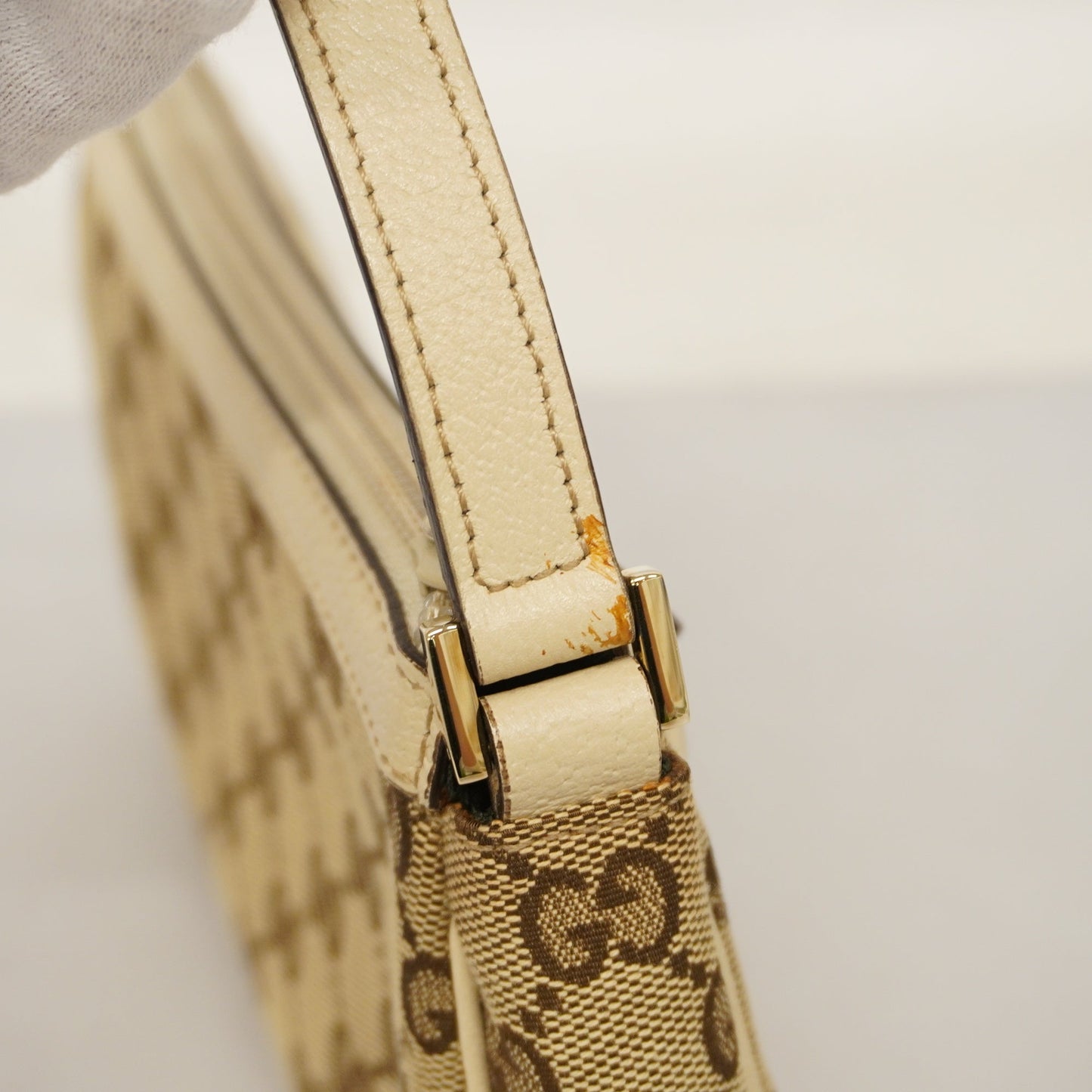 Gucci GG Canvas Pouch 145750 Women's Pouch Beige,Ivory