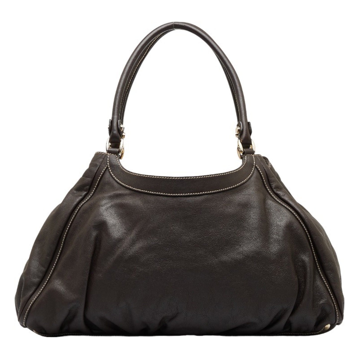 Gucci Abbey HandBag Shoulder Bag 189835 Brown Leather Ladies