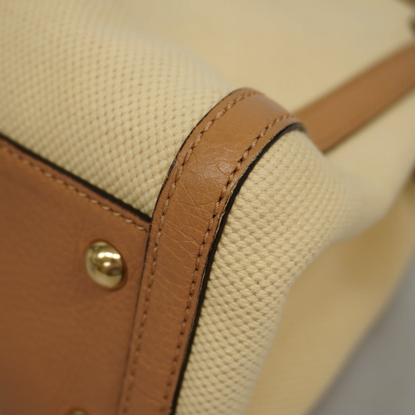 GUCCIAuth Soho 2way Bag Natural/brown336751Leather,Canvas Handbag,Shoulder Bag