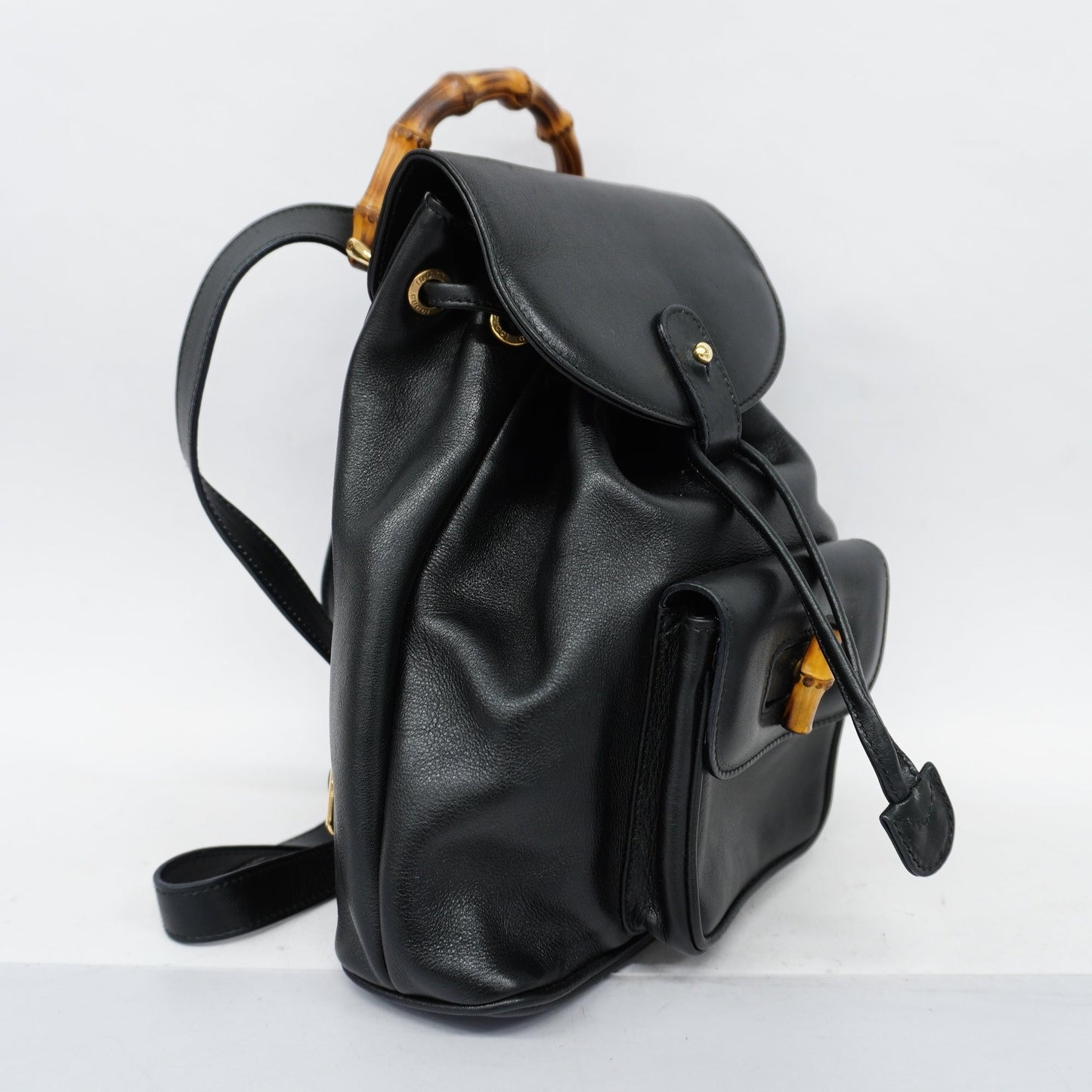 GUCCI Bamboo Rucksack 003 2058 0030 Women's Leather Backpack Black